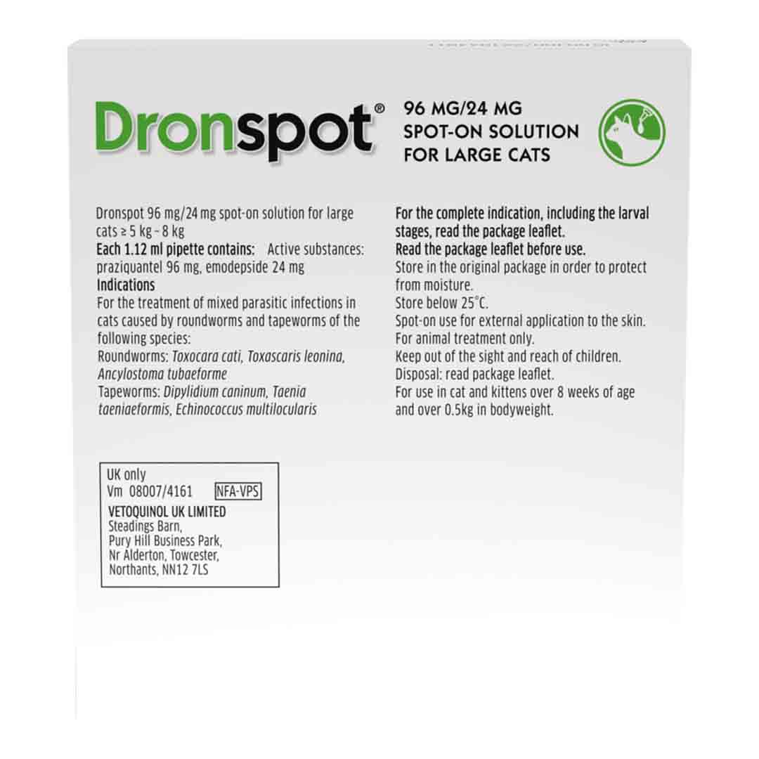 Dronspot Spot-On For Large Cats, 5-8kg