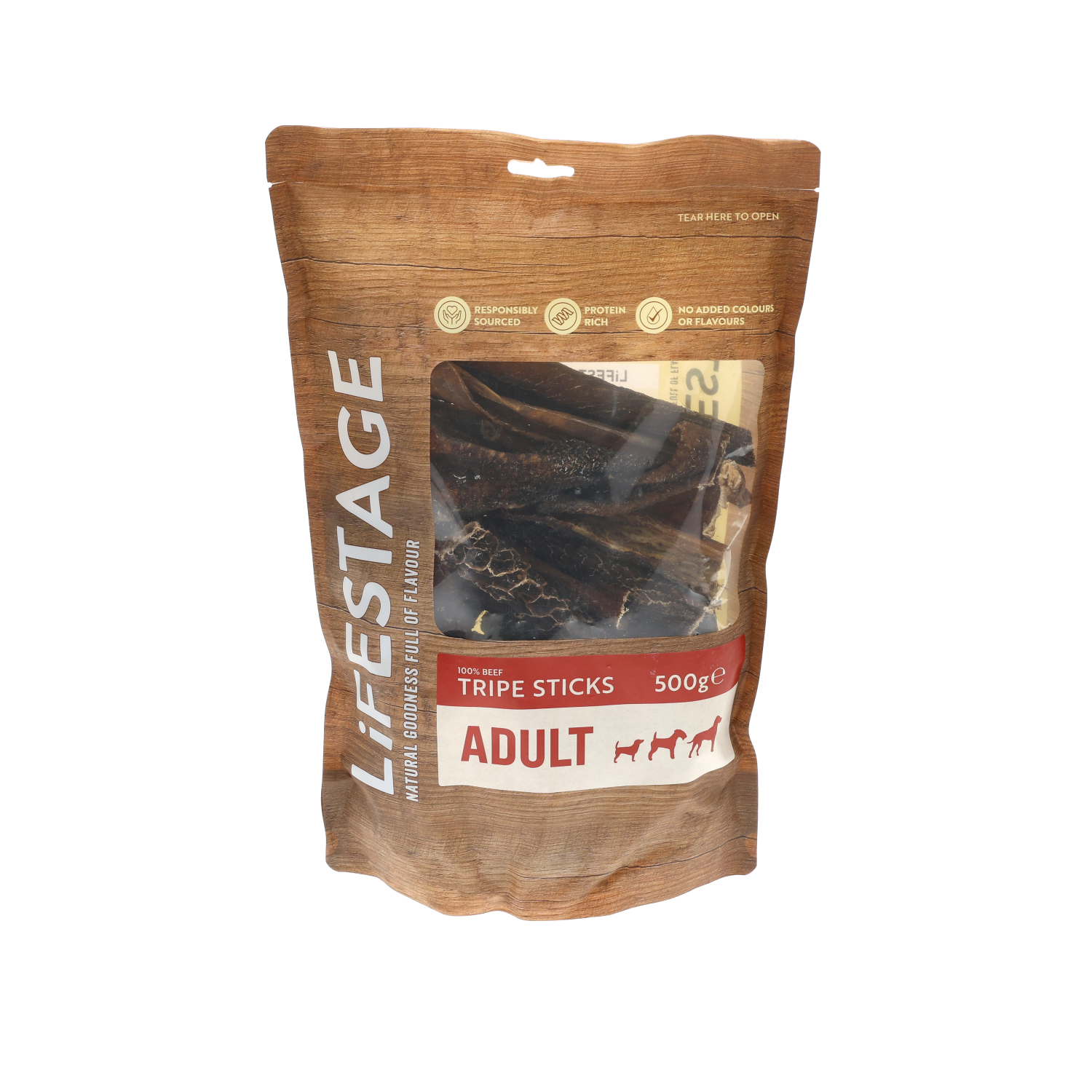 Lifestage Pre-Pack Tripe Sticks Dog Treats 500g