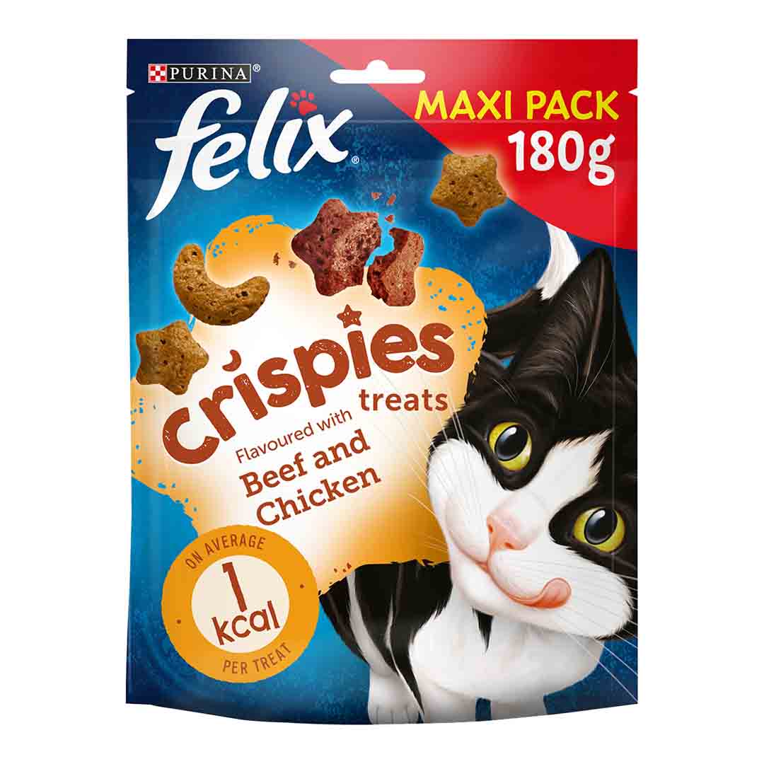 Felix Crispies Cat Treats Beef & Chicken 180g