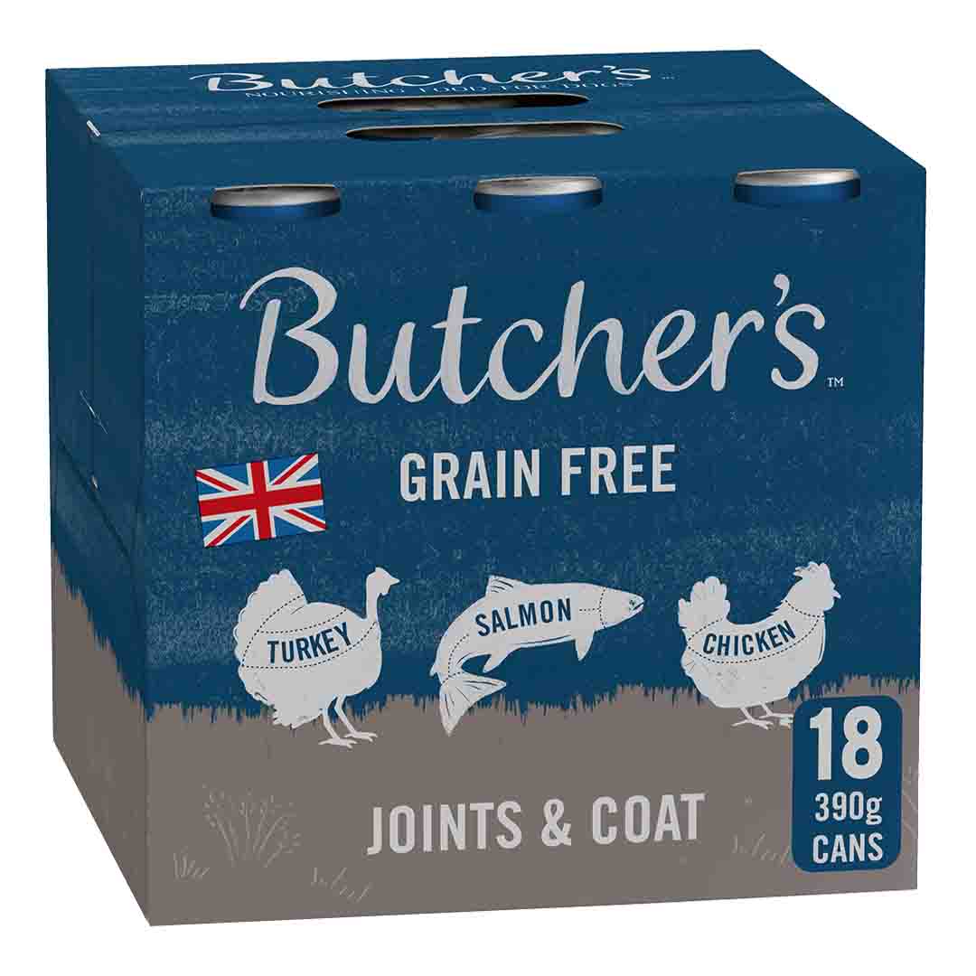 Butcher's Joints & Coat Dog Food Tins 18x390g