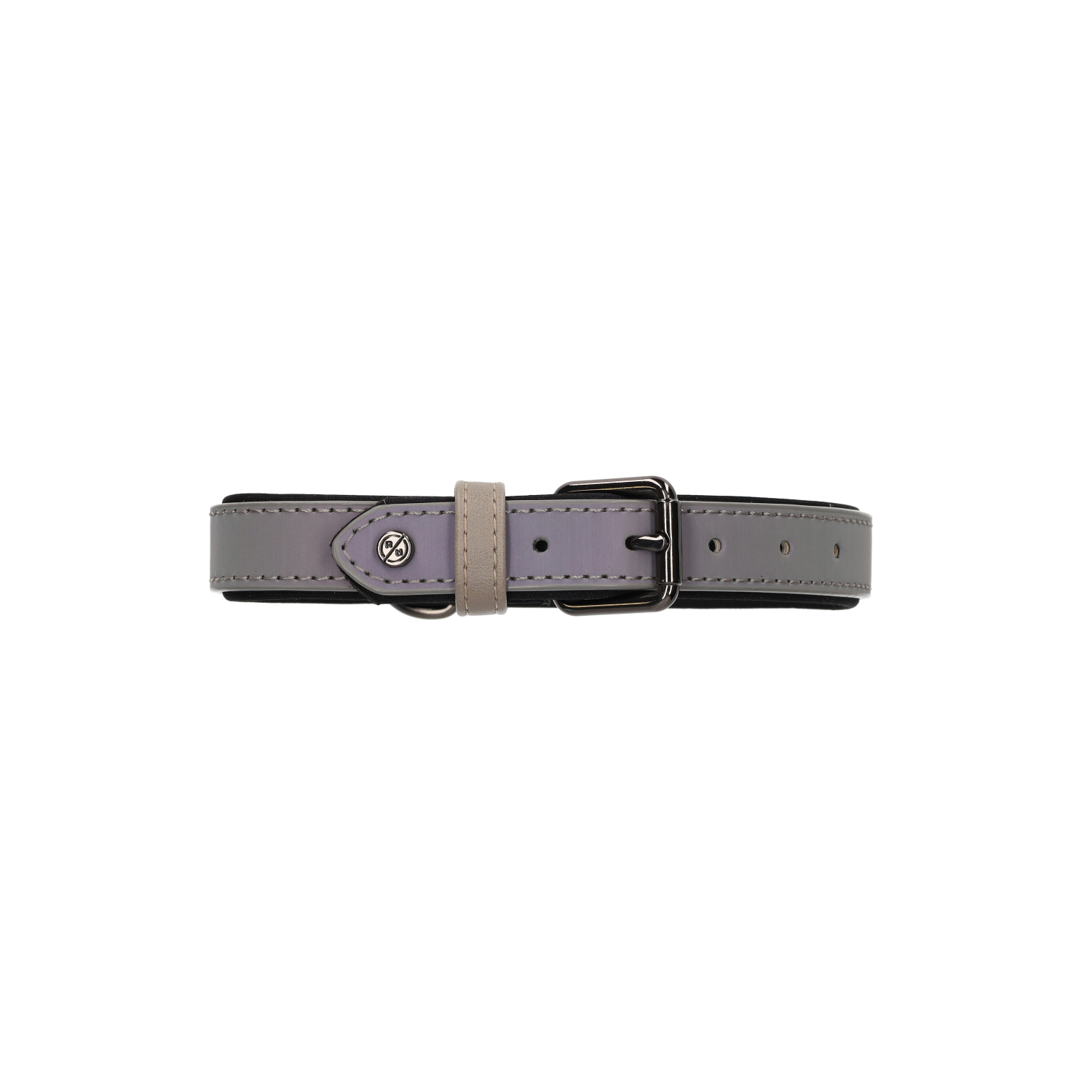 Rufus & Rosie Reflective Dog Collar, Medium, Grey