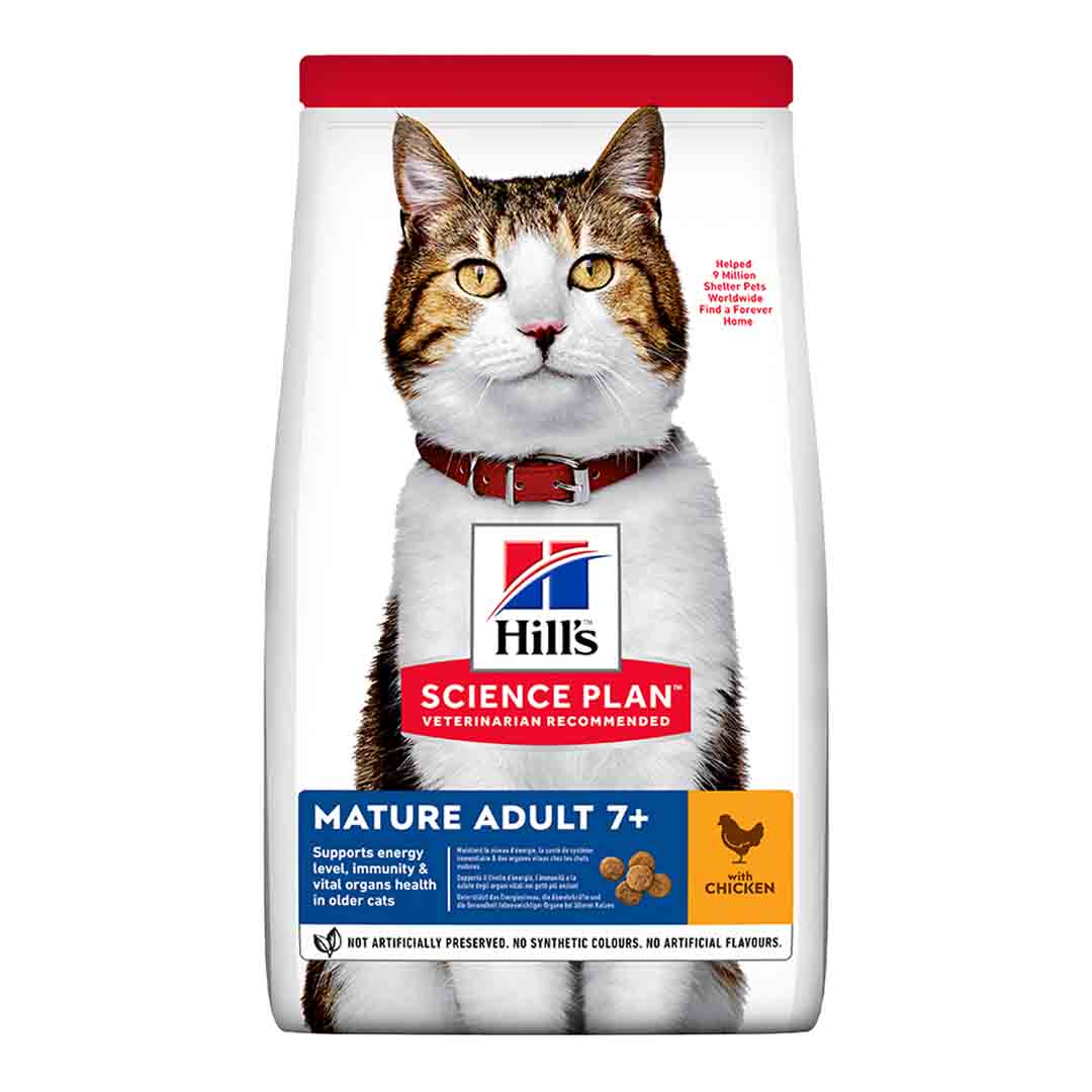 Hill's Science Plan Mature Adult Dry Cat Food Chicken Flavour 1.5kg 