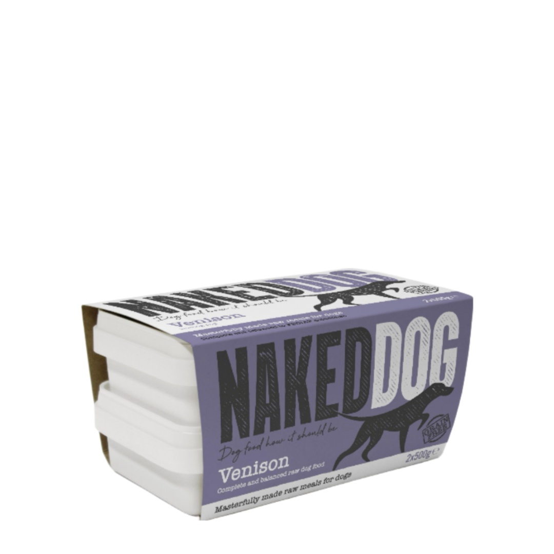 Naked Dog Original Venison Raw Dog Food 2x500g