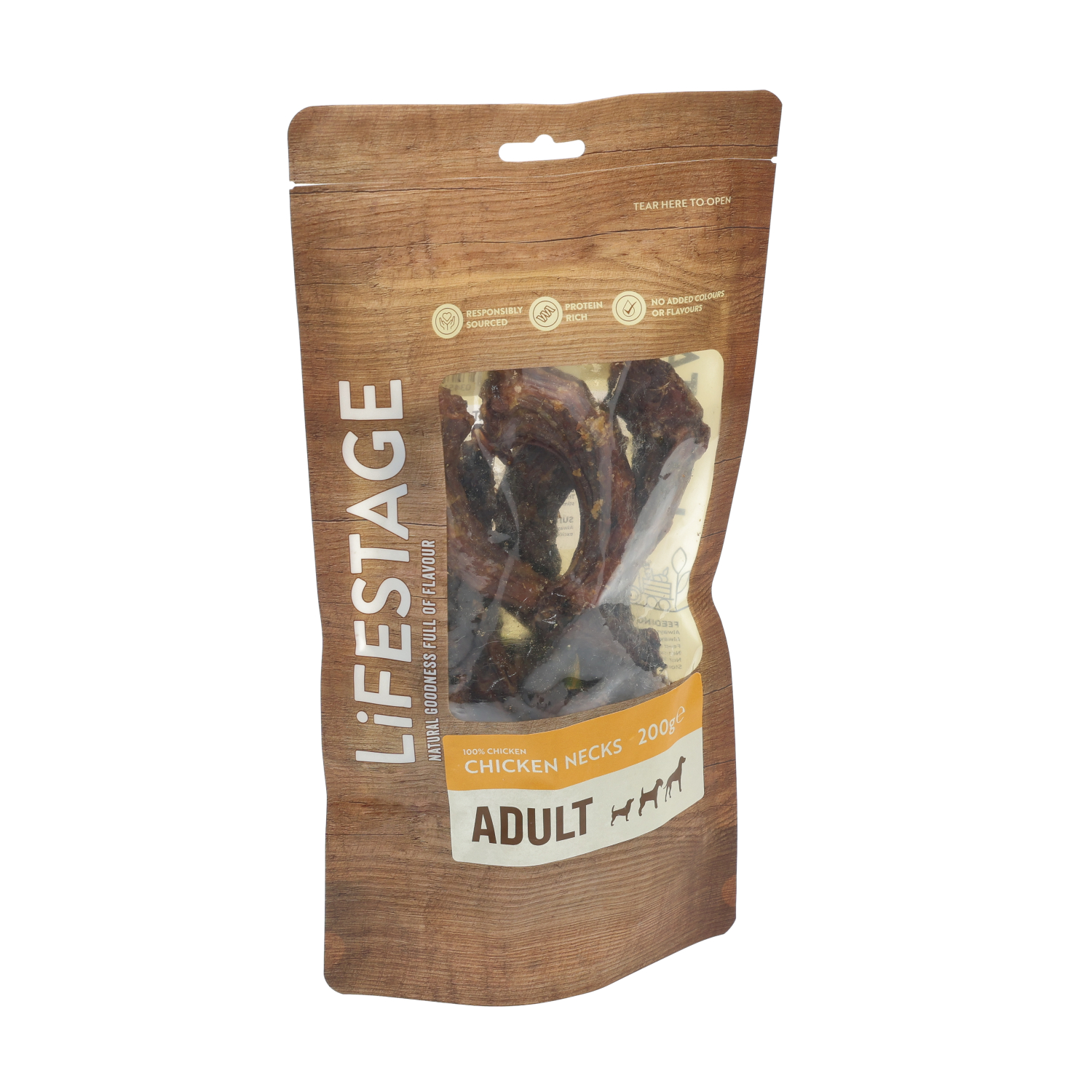 Lifestage Pre-Pack 100% Chicken Necks Dog Treats 200g