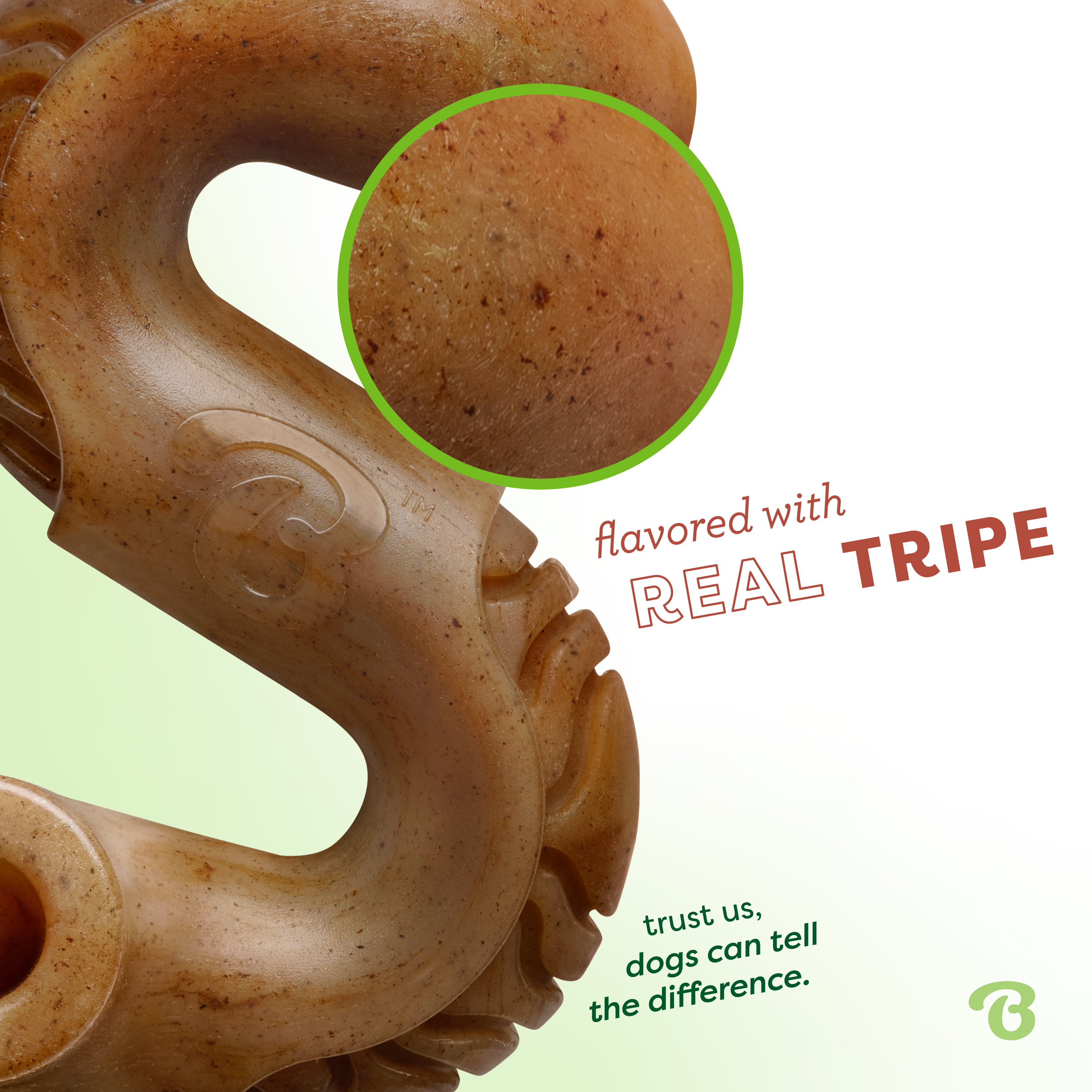 Benebone Tripe Bone Dog Toy Medium