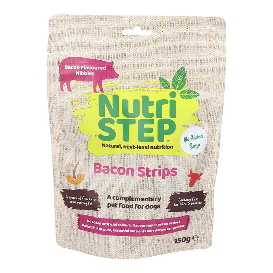 NutriSTEP Bacon Strips Dog Treats 150g