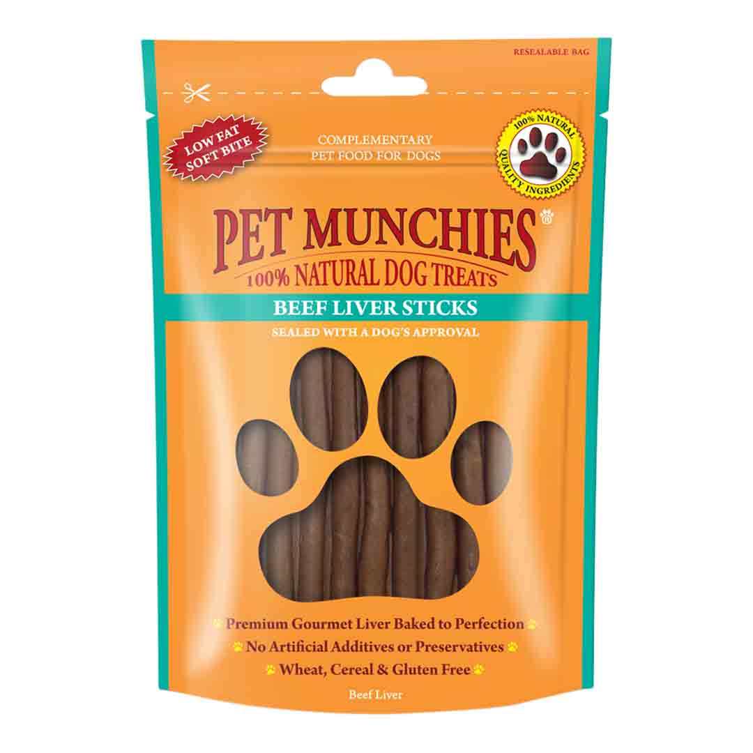 Pet Munchies Beef Liver Sticks Dog Treats, 90g