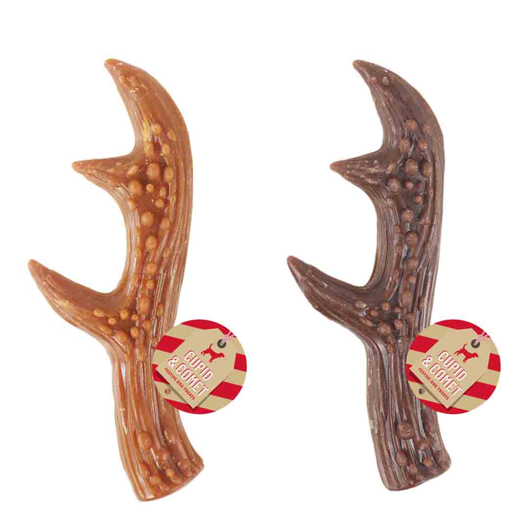 Rosewood Cupid & Comet Venison Flavour Antler Dog Chew, 50g