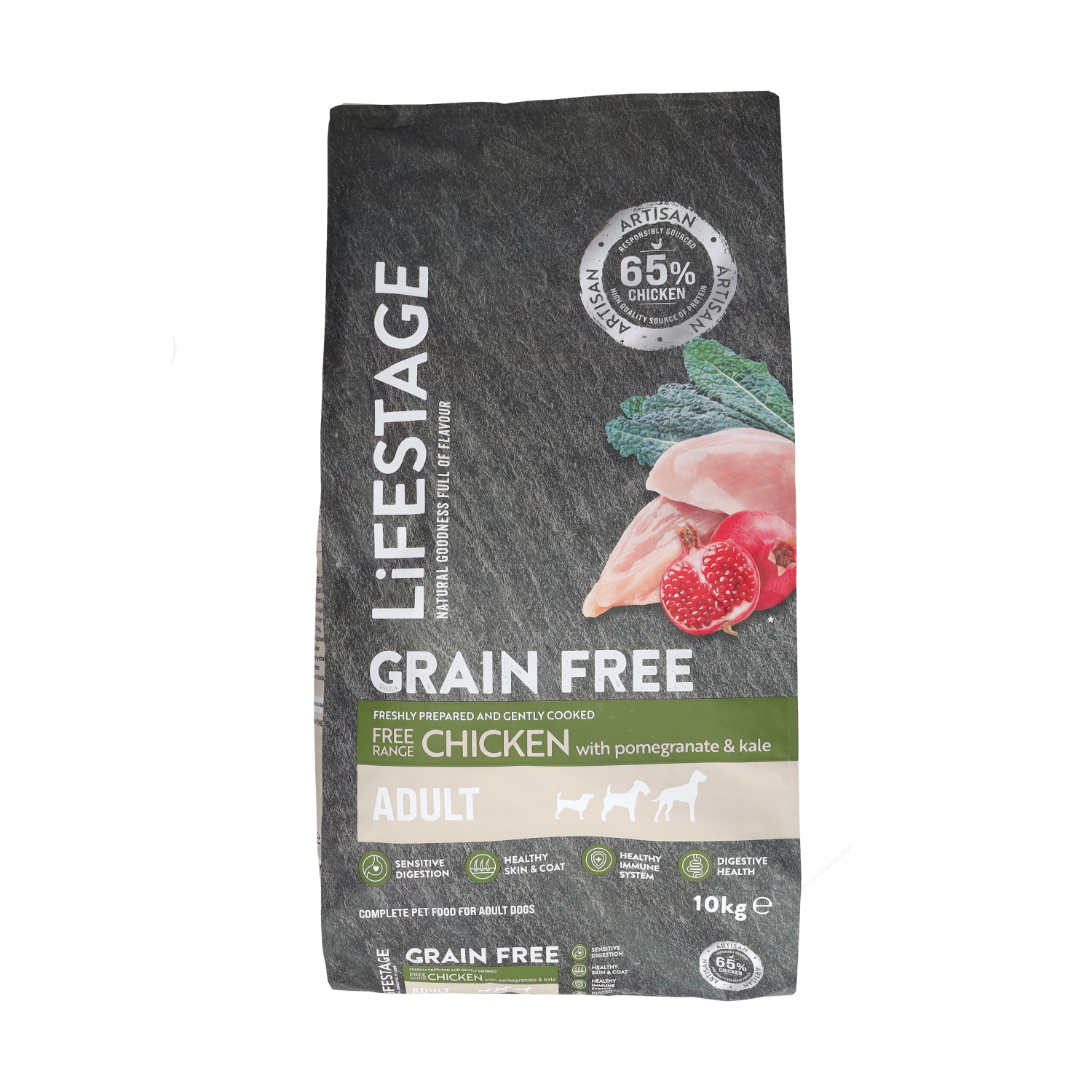 Lifestage Artisan Grain Free Adult Dog Food Chicken with Pomegranate & Kale 10kg