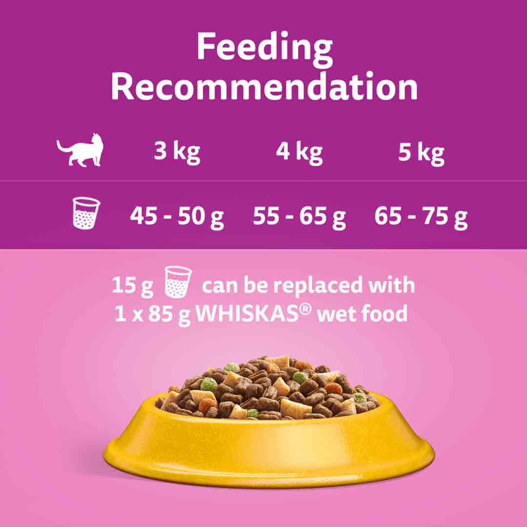 Whiskas Adult Dry Cat Food with Chicken, 1.9kg