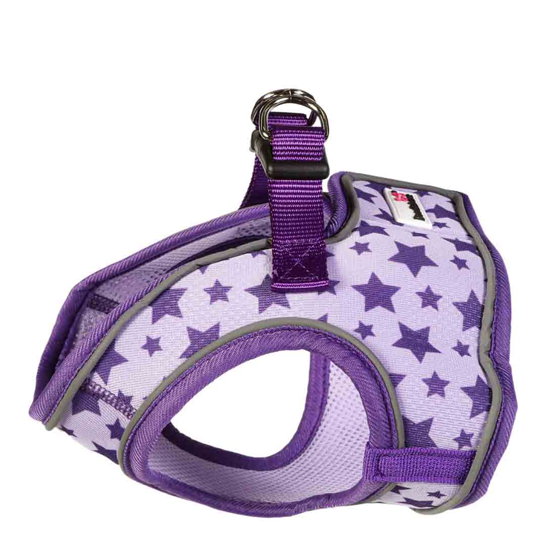 Doodlebone Violet Star Snappy Dog Harness, S