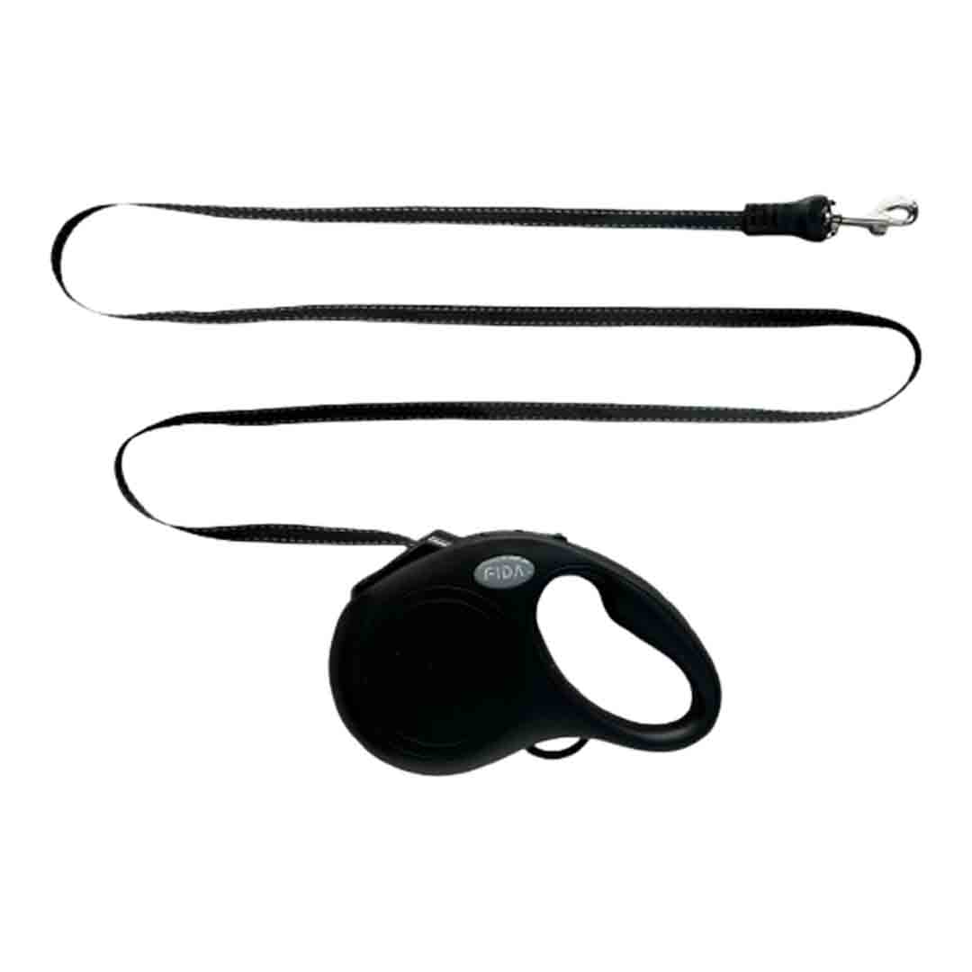 Fida Retractbale Dog Lead Black 16ft