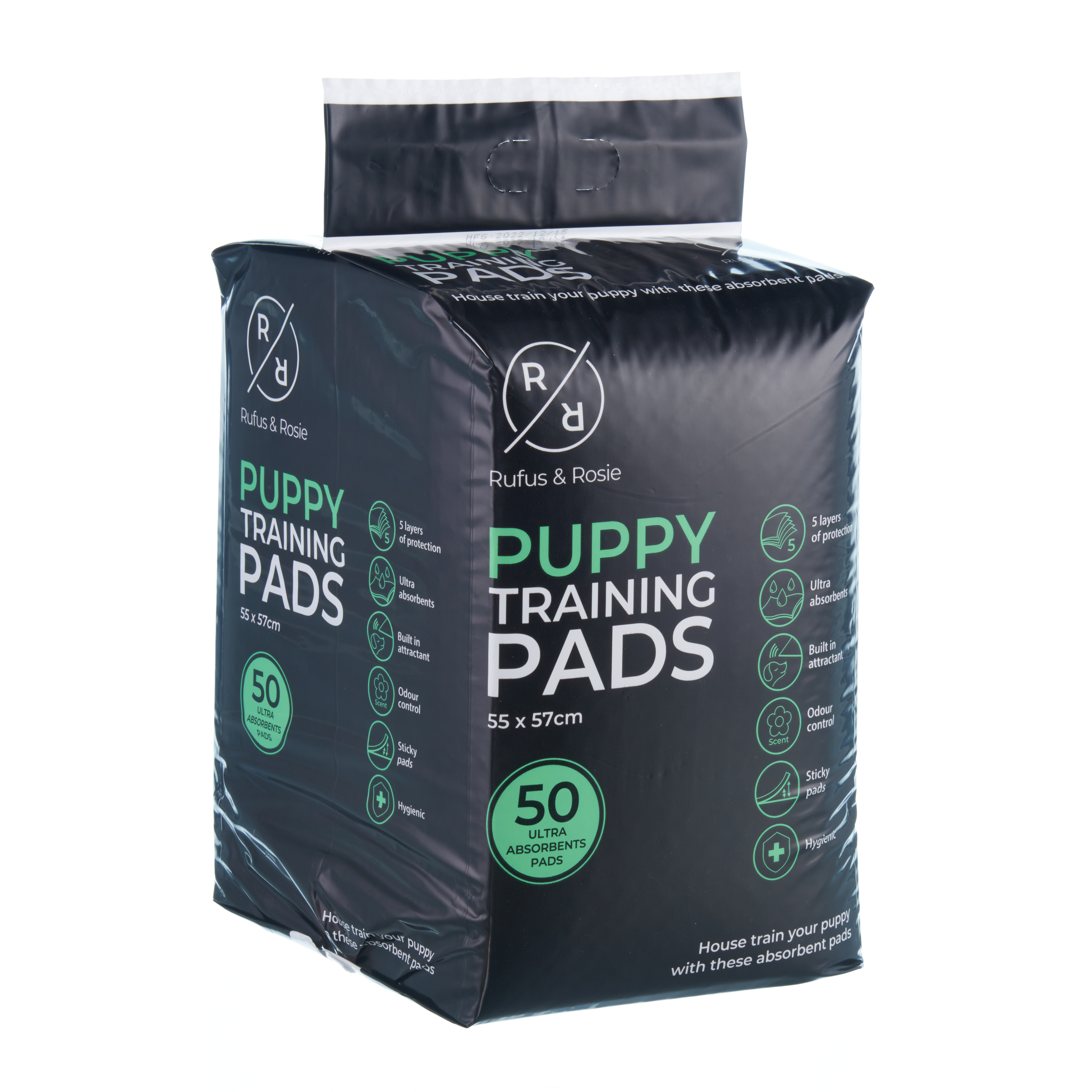 Rufus & Rosie Puppy Pads, 50 Pack