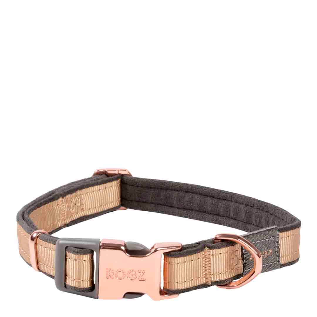 Rogz Urban Side Release Dog Collar Gold, Medium