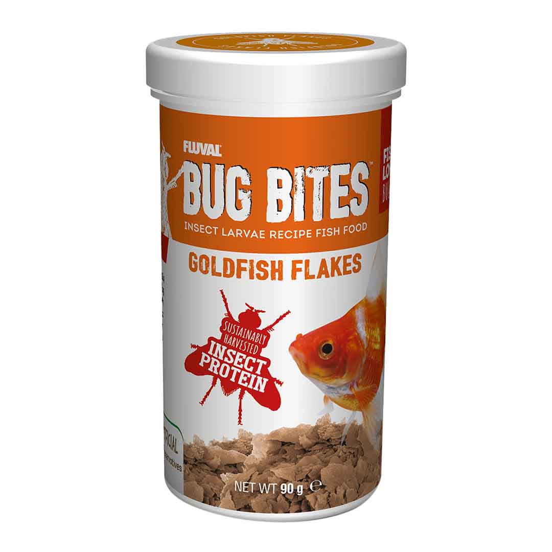 Fluval Bug Bites Goldfish Food Flakes, 90g