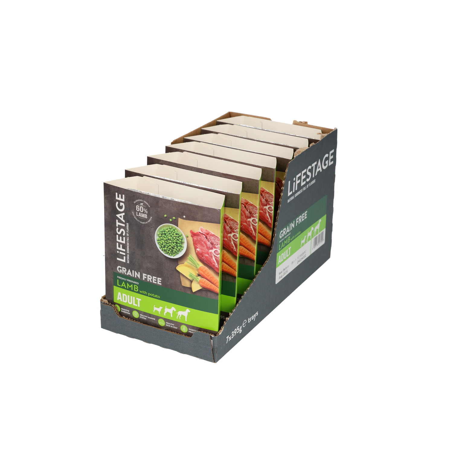 Lifestage Adult Lamb & Potato Grain Free Dog Food 7x395g