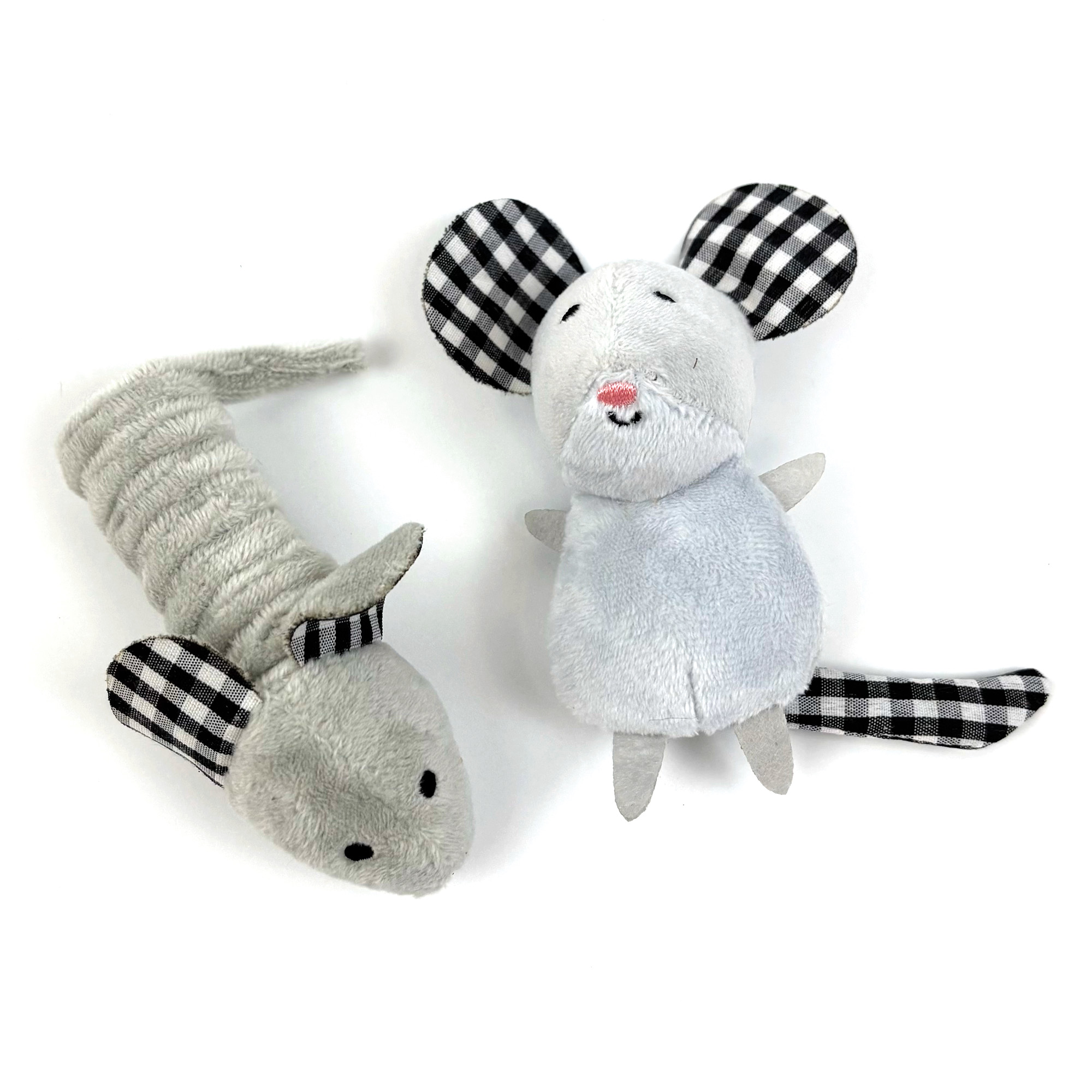 Tabby Patch Mouse Cat Toy 2 Pack