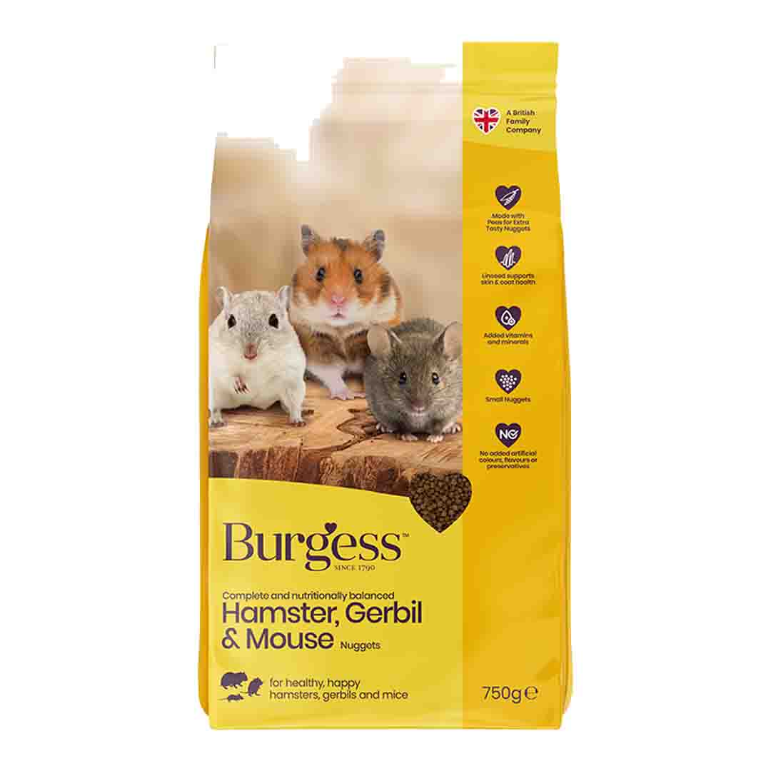 Hamster, Gerbil & Mouse Nugget Dry Food,750g