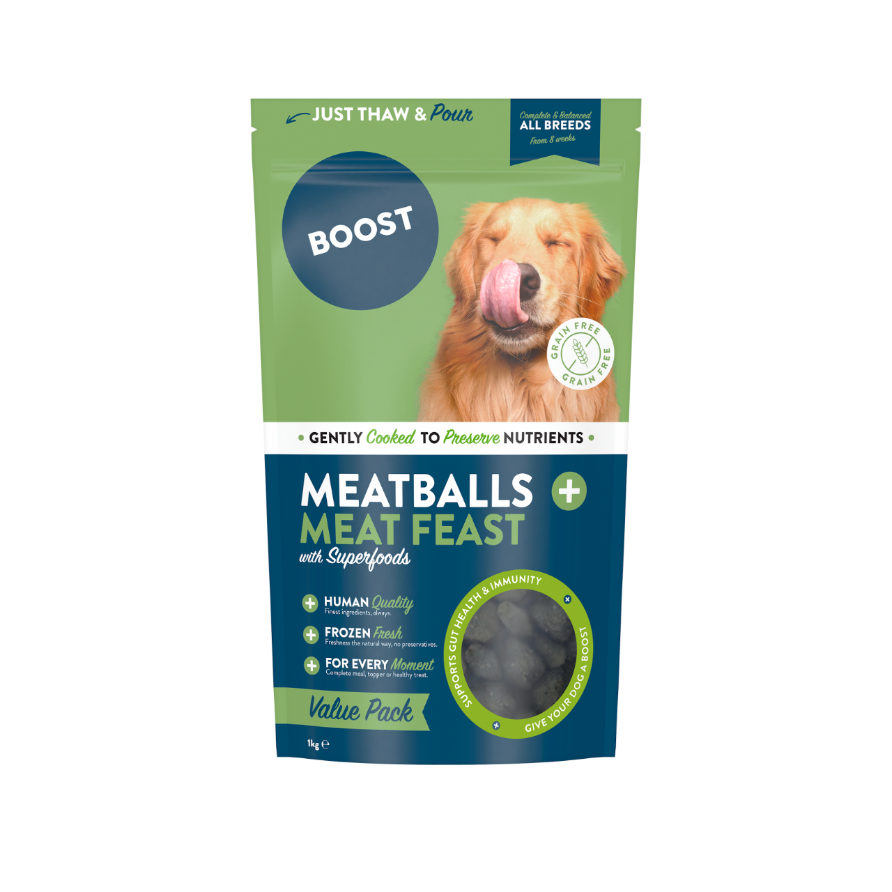 Boost Meat Feast Meatballs Fresh Dog Food 1kg