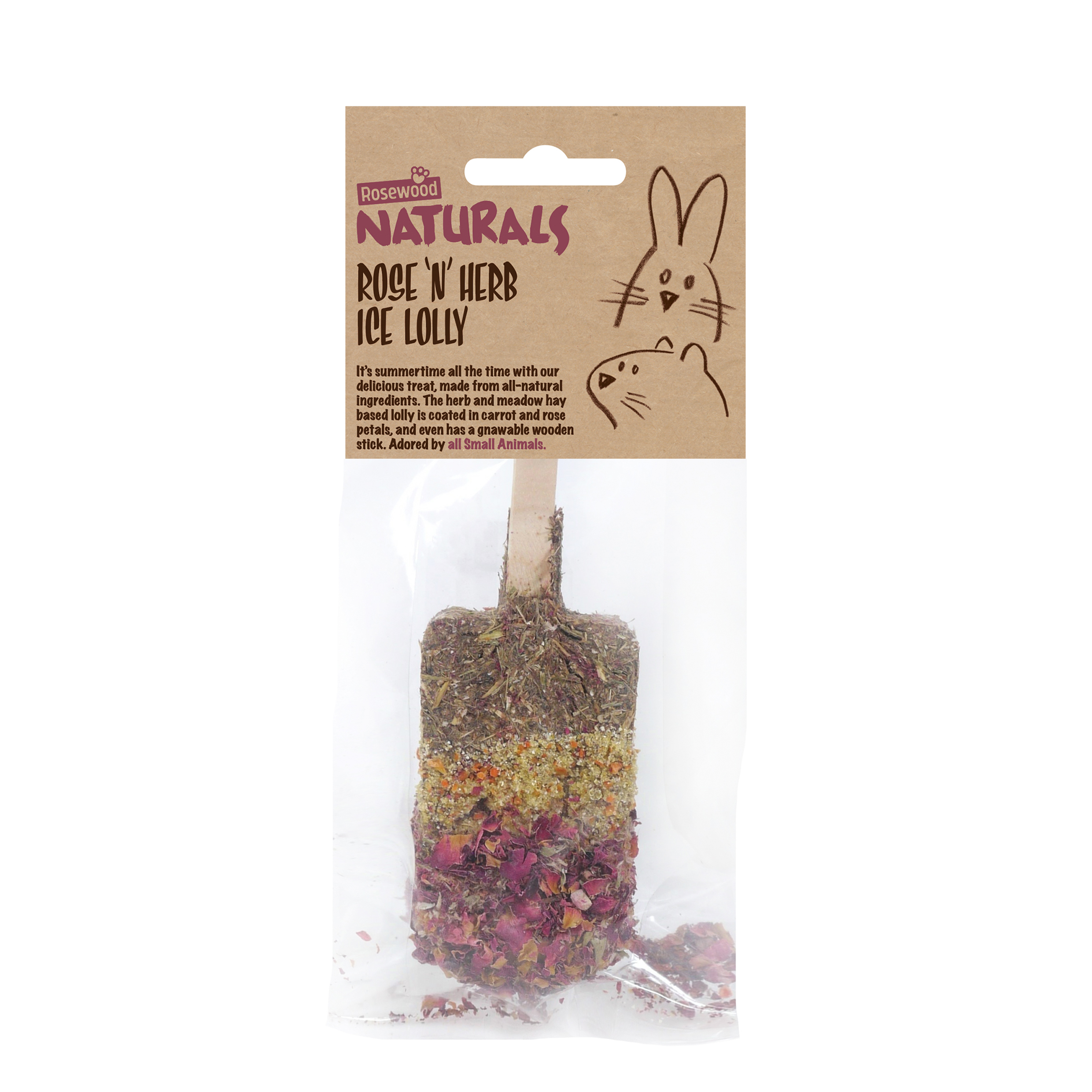 Rosewood Rose 'N' Herb Ice Lolly Small Animal Treat