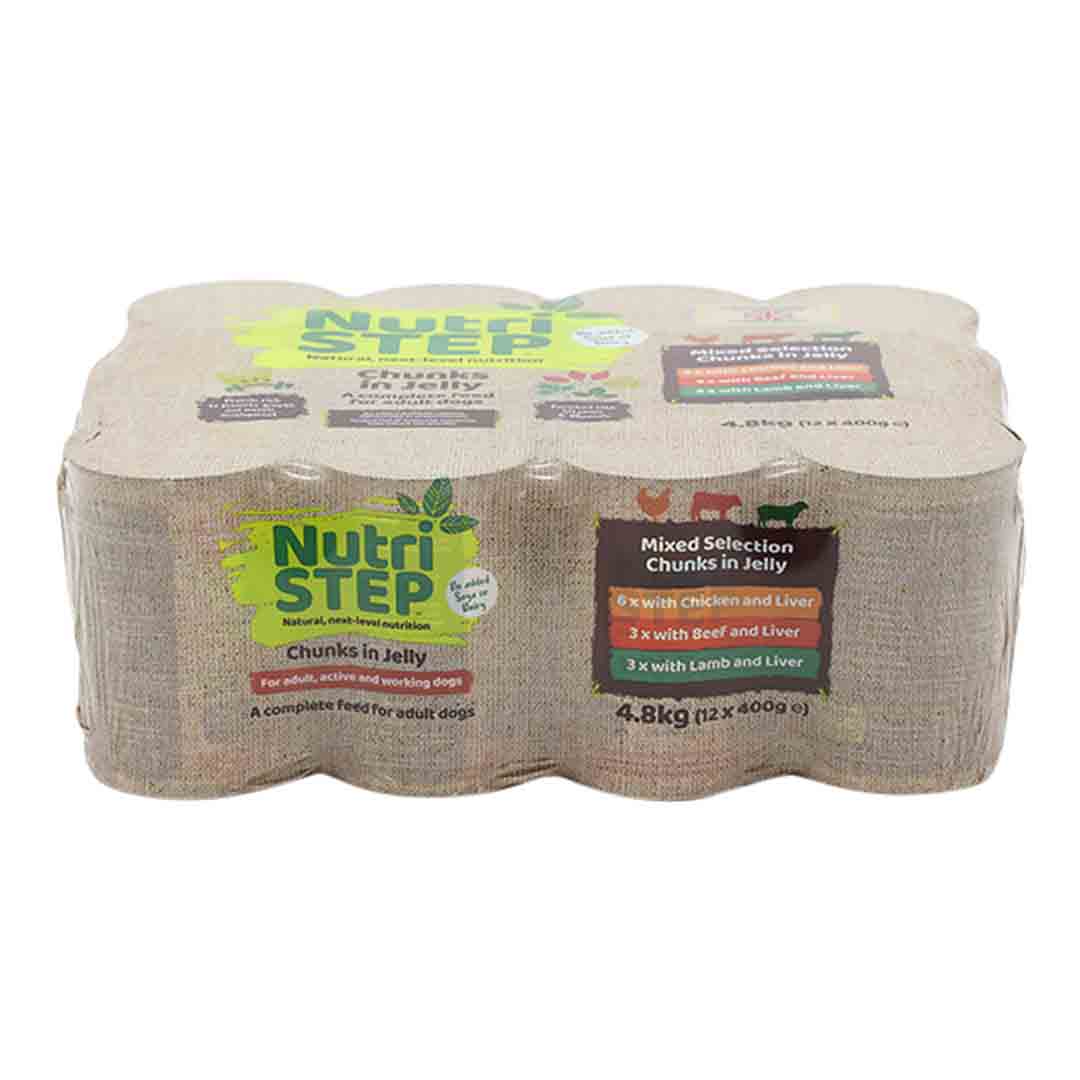 NutriSTEP Meat Chunks in Jelly Multipack 12x400g