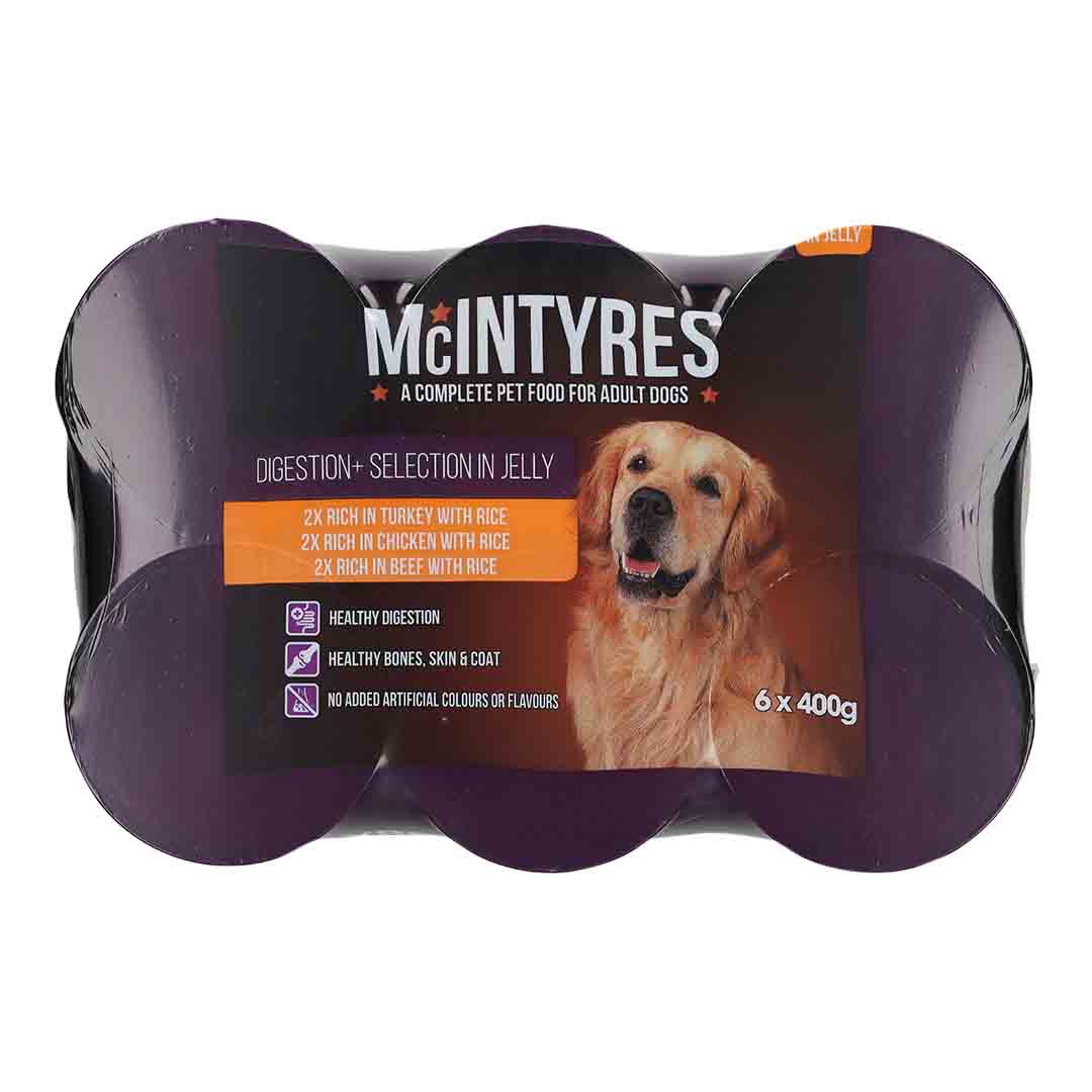 Mcintyres Wet Dog Food Tin 6x400g Sensitive Adult