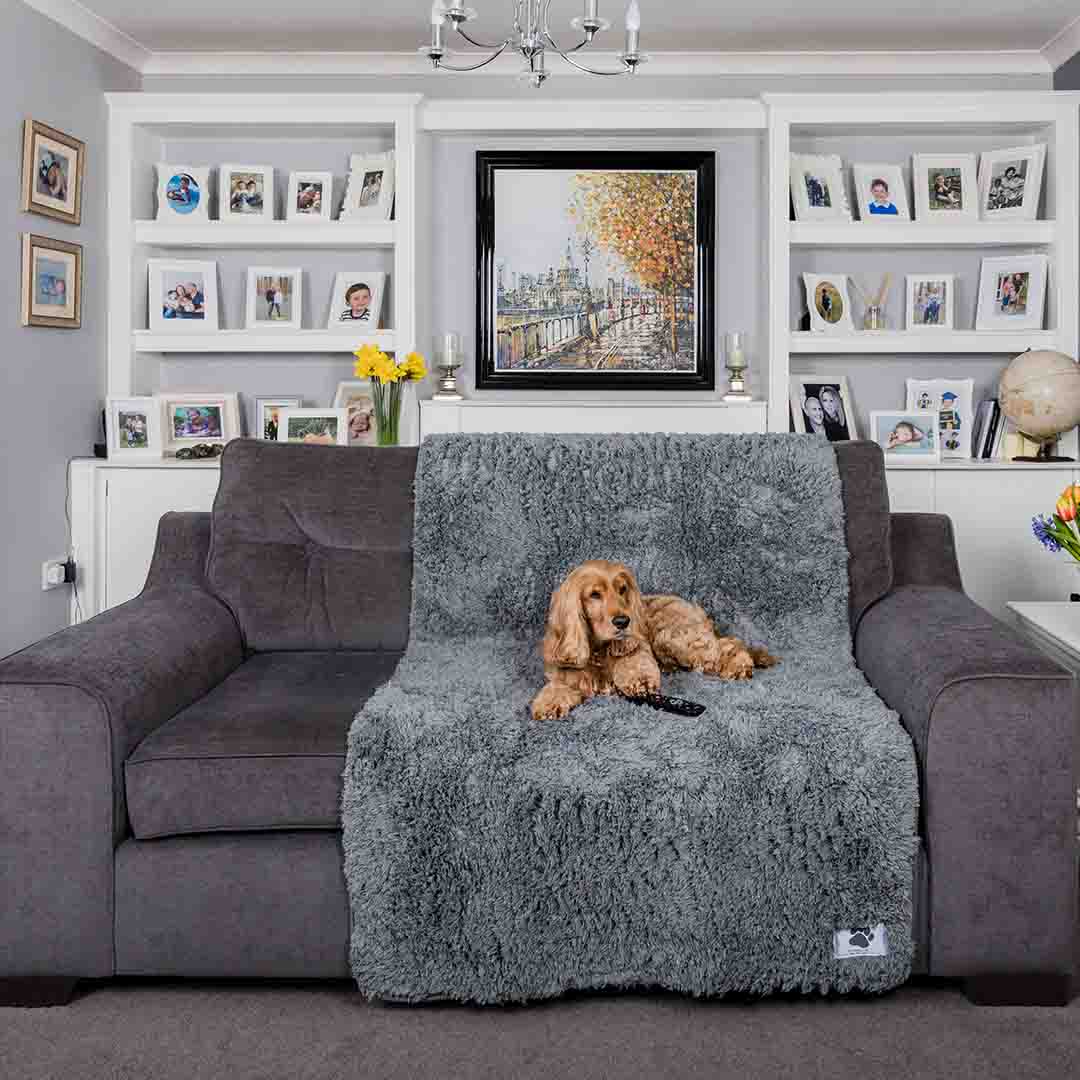 Pet Rebellion Comfy Sofa Cover Dog Bed, Grey 