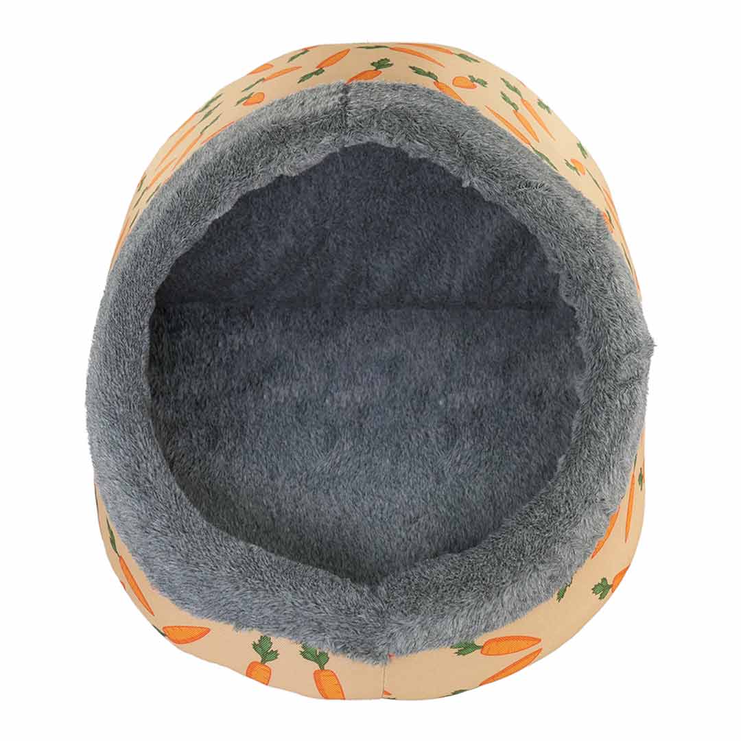 Roswood Carrot Plush Hooded Rabbit Bed