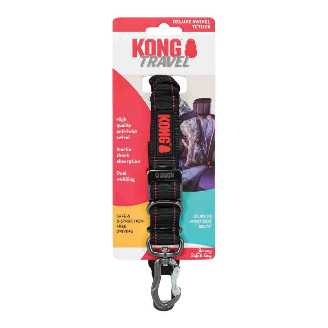 KONG Travel Deluxe Swivel Tether, Dog Seat Belt