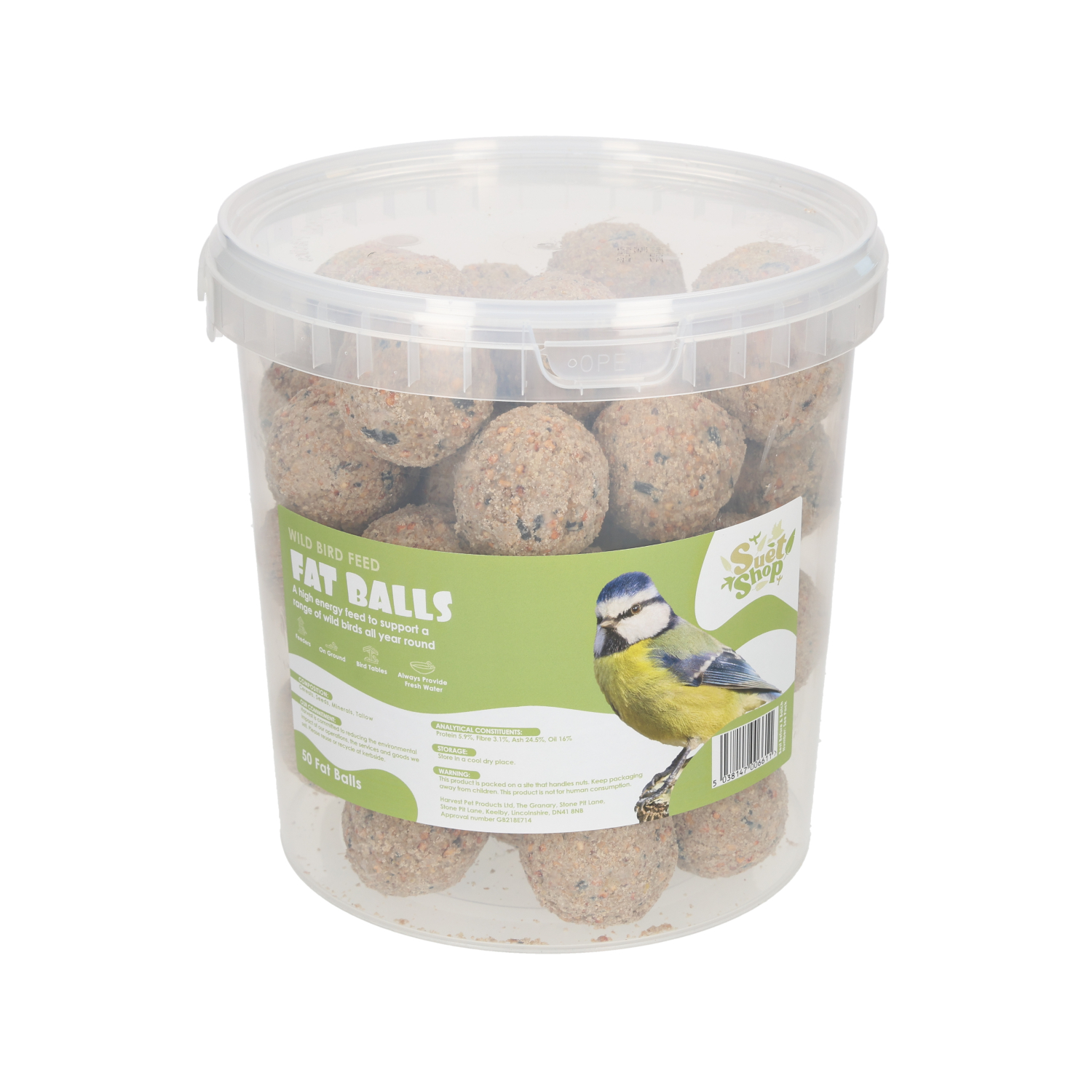 Suet Shop Premium Wild Bird Fat Ball 50 Tub
