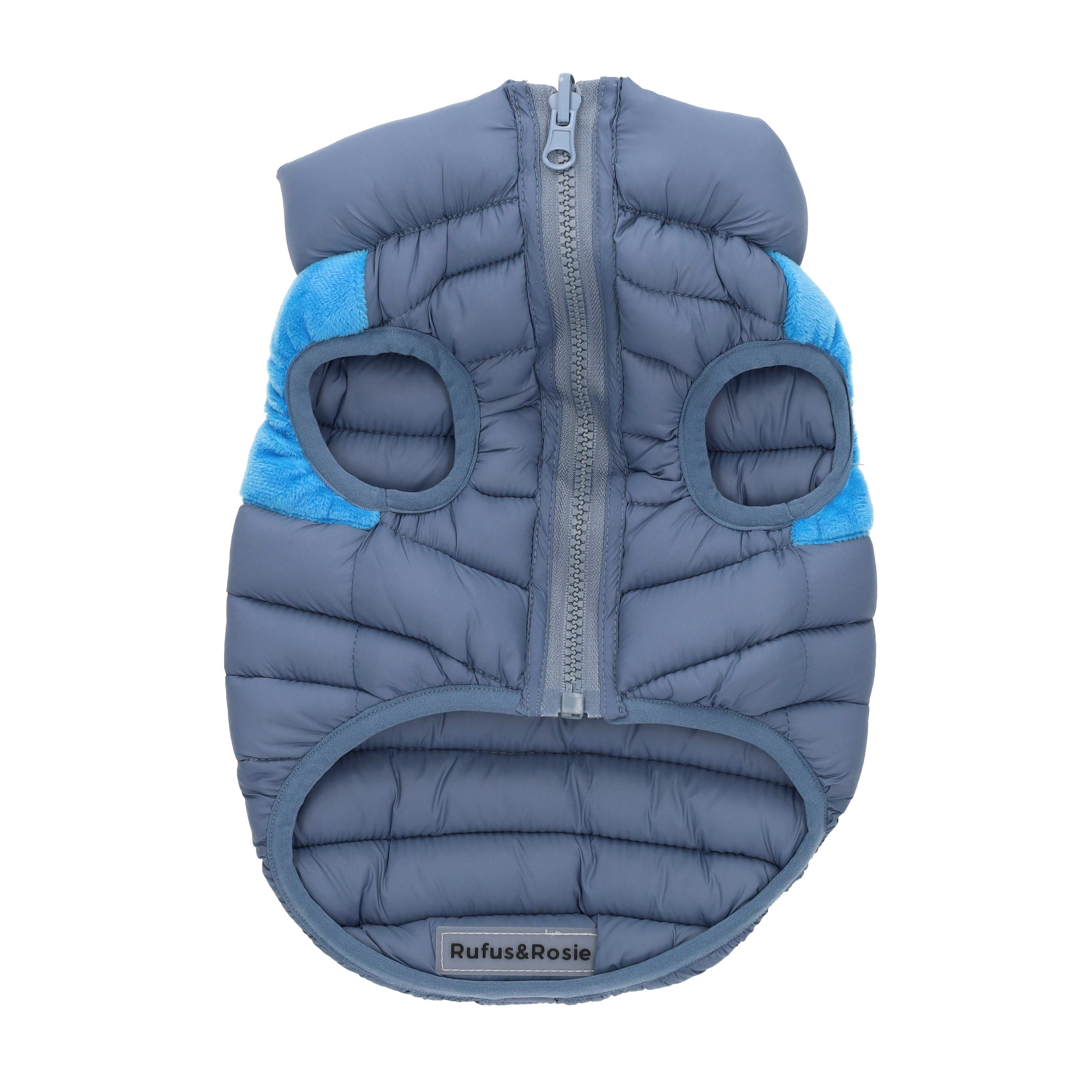 Rufus & Rosie Dog Puffer Jacket Blue L Plus