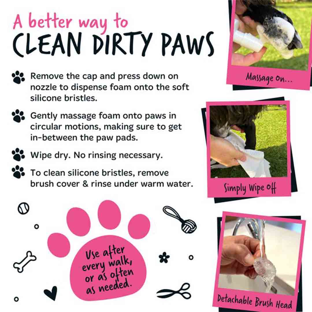 Bugalugs Instant No Rinse Dog Paw Cleaner Papaya 200ml