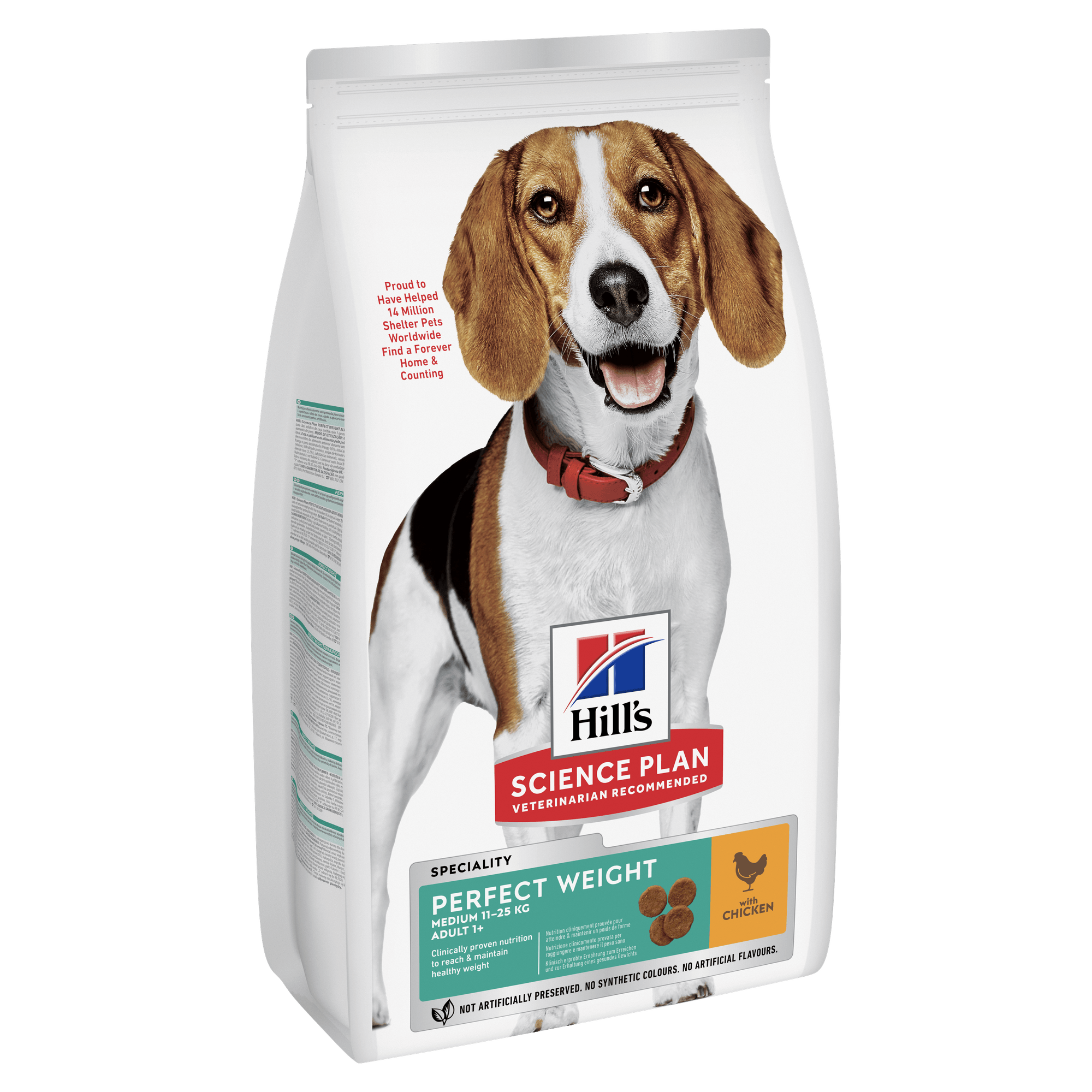 Hill's Science Plan Perfect Weight Medium Breed Adult Dog Food with Chicken 12kg