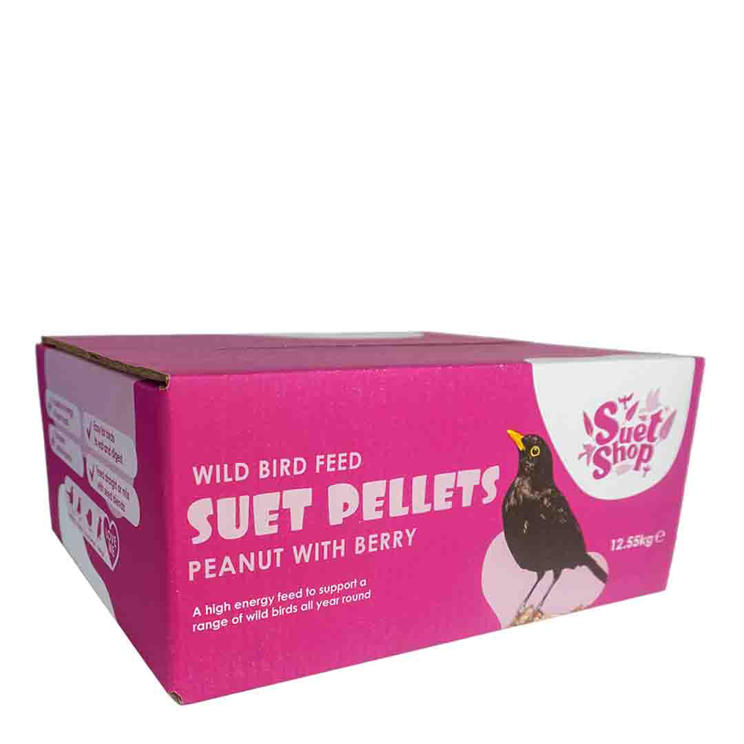 Suet Shop Bird Food, Suet Pellets Peanut with Berry, 12.55kg
