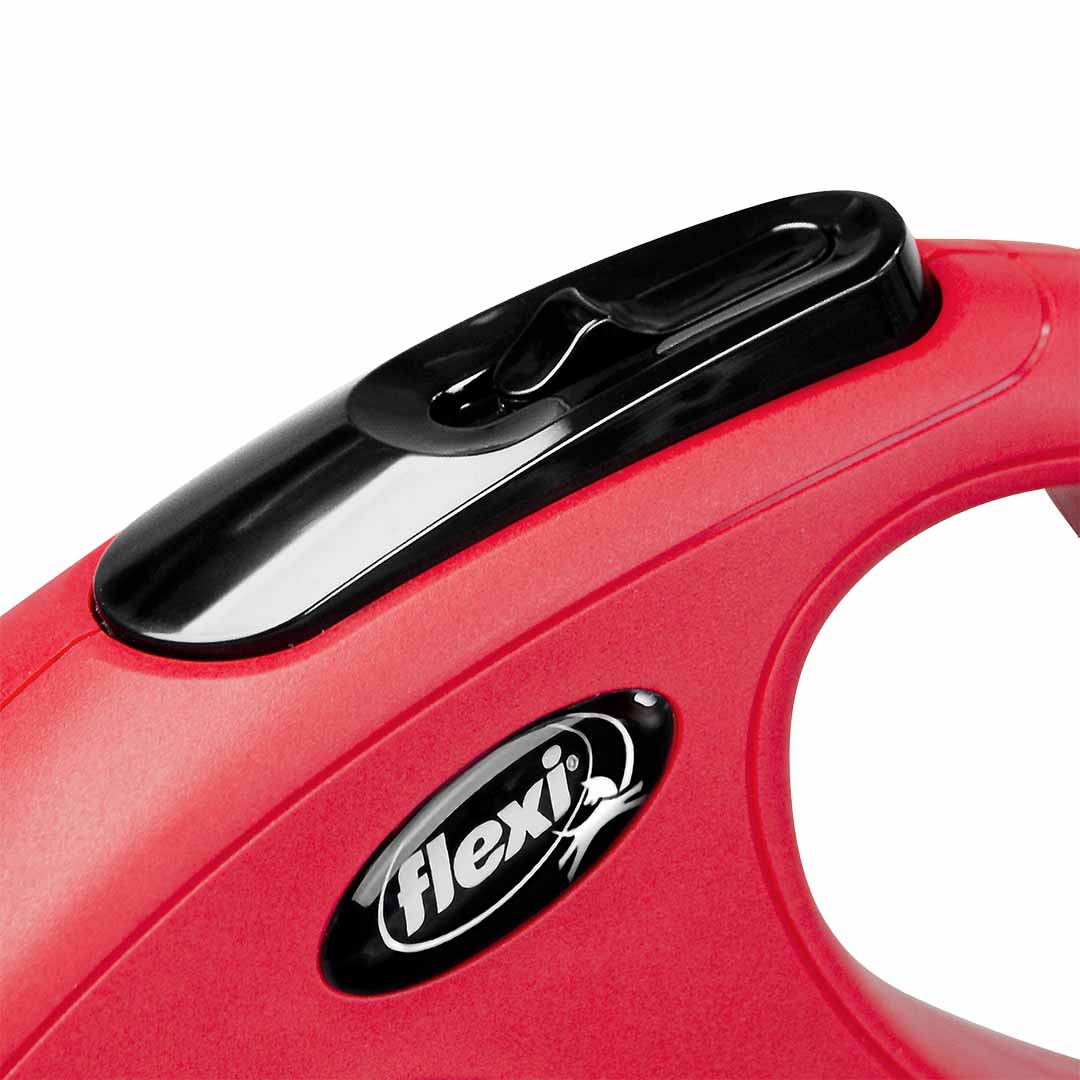 Flexi Classic Retractable Cord Small Dog Lead 5m - Red