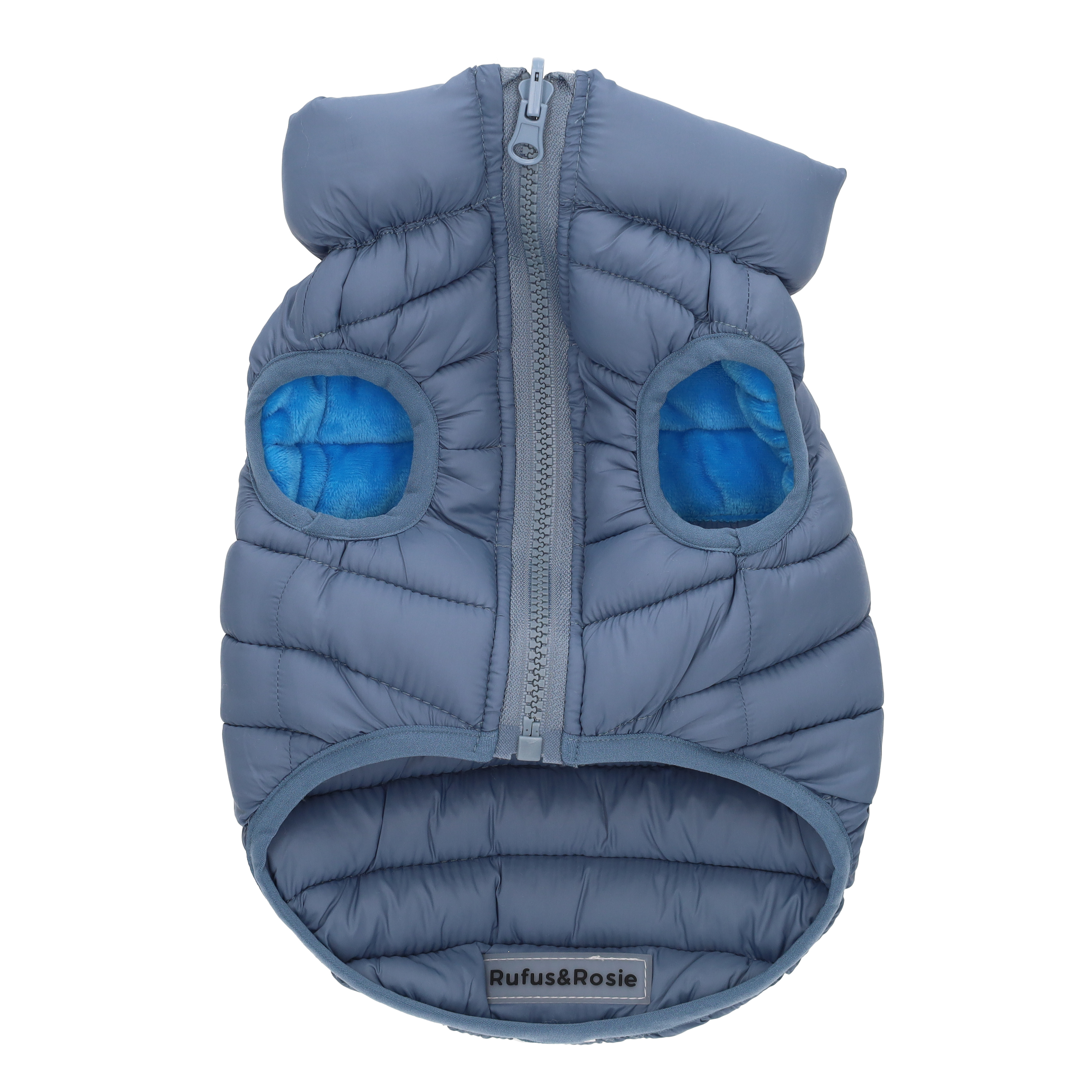 Rufus & Rosie Dog Puffer Jacket Blue XL Plus