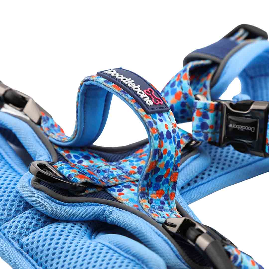 Doodlebone 'With Me' Dog Harness Blue 6-9