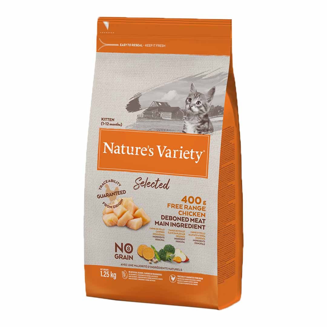 Nature's Variety Selected Dry Kitten Free Range Chicken 1.25kg