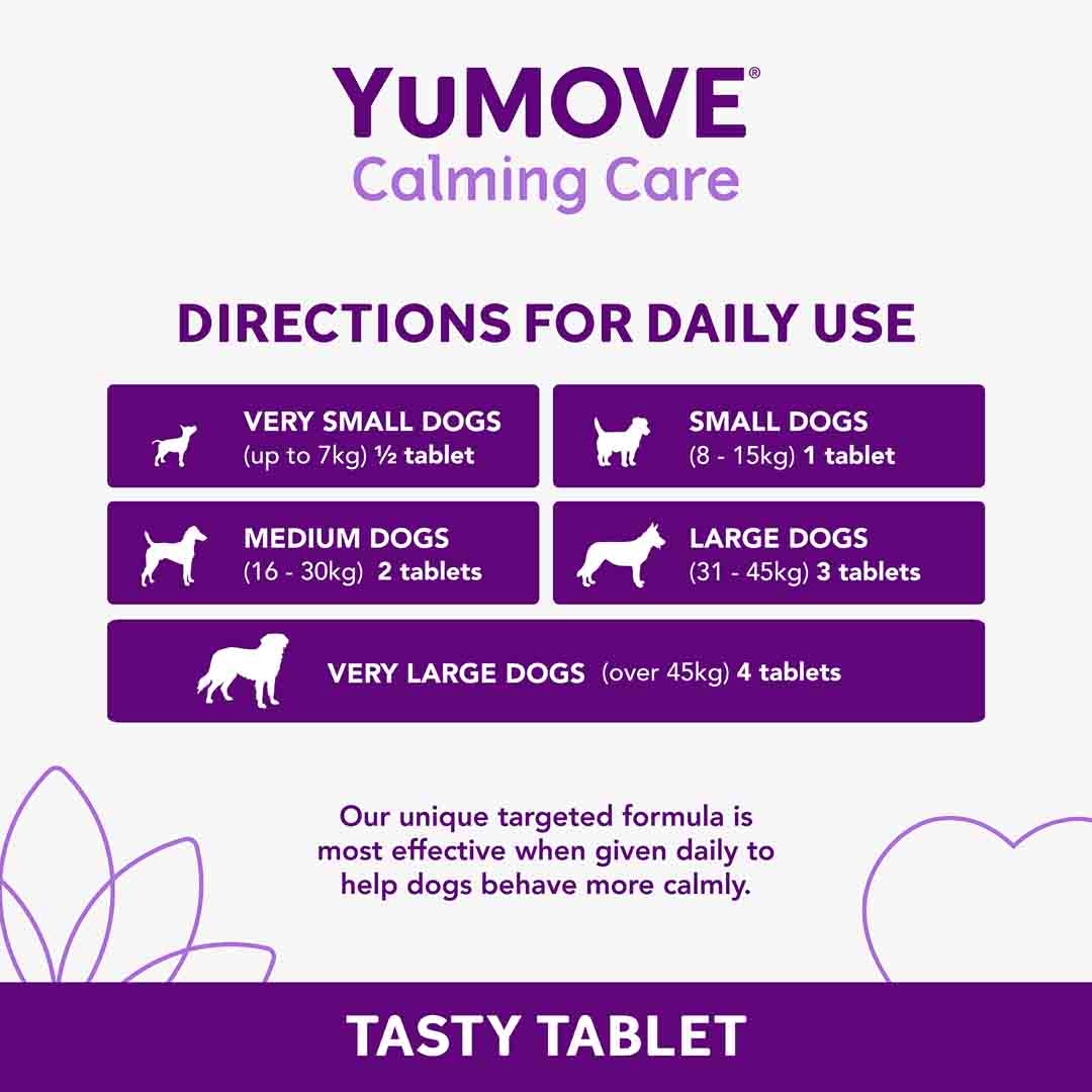 Yumove Calming Care Supplement for Adult Dogs, 60 Tablets