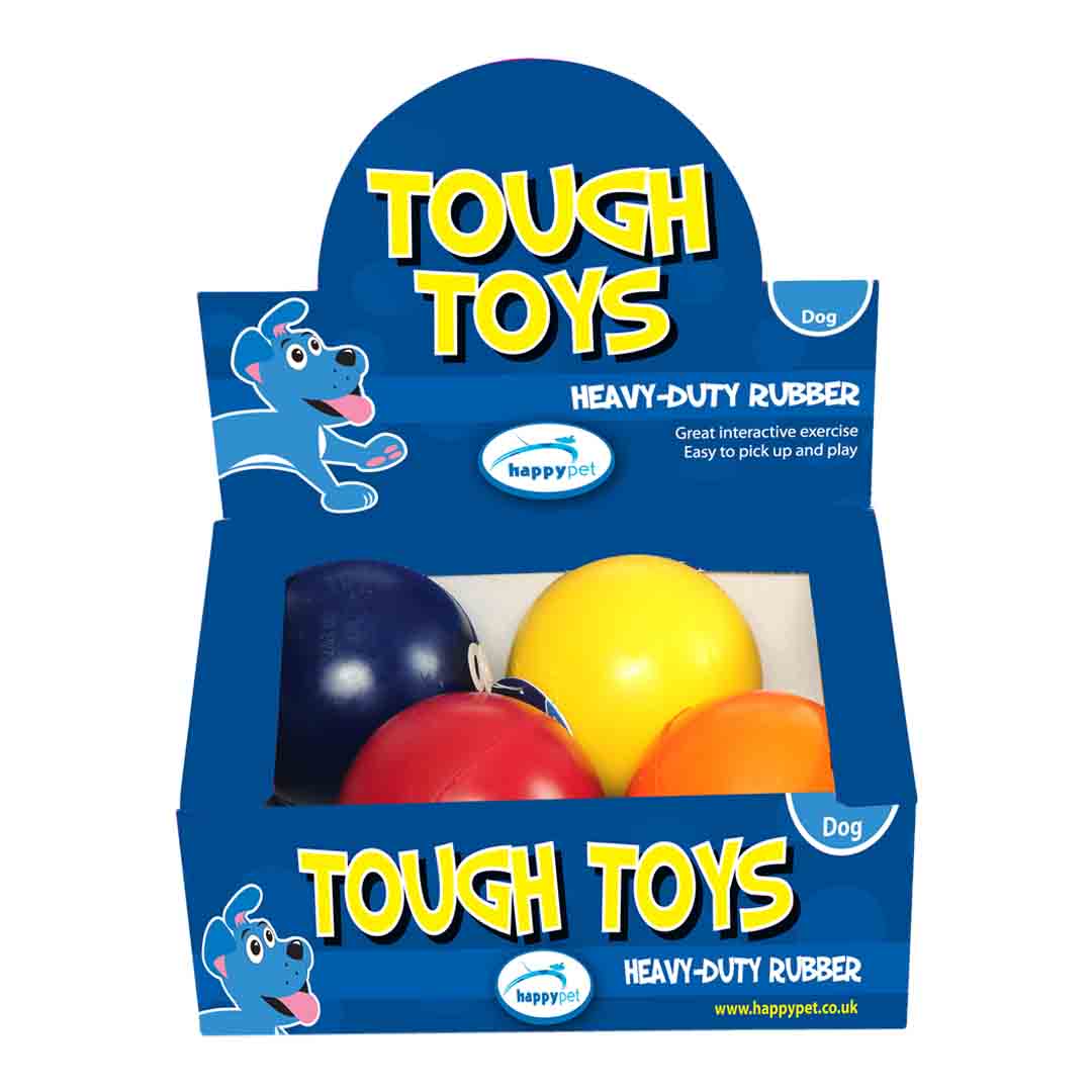 Happy Pet Tough Rubber Ball Dog Toy,  3.25 inch