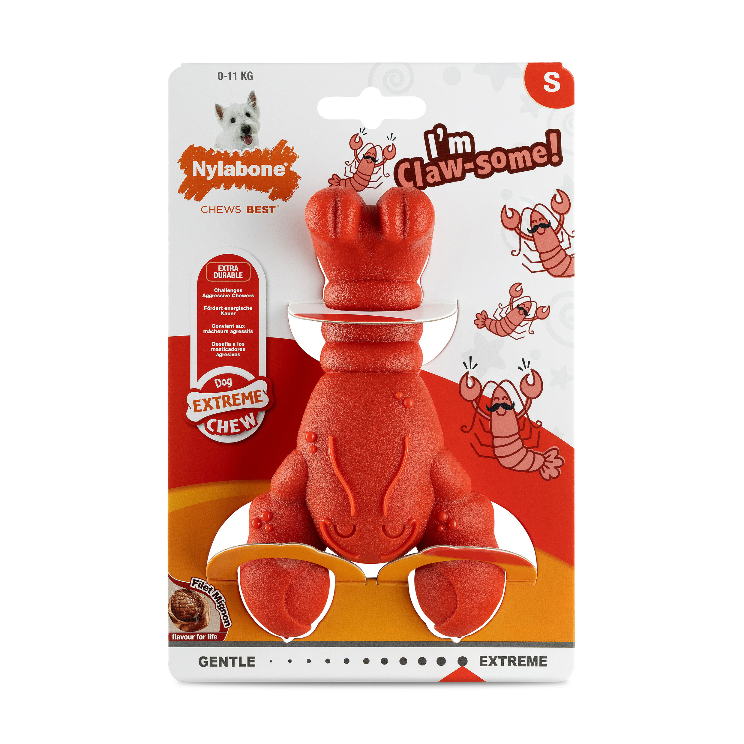 Nylabone Power Chew Lobster Dog Chew Toy - Small
