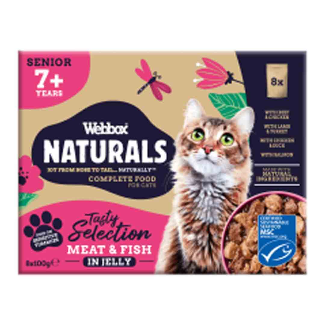 Webbox Naturals Cat Food Senior 7+ Mixed in Jelly Selection