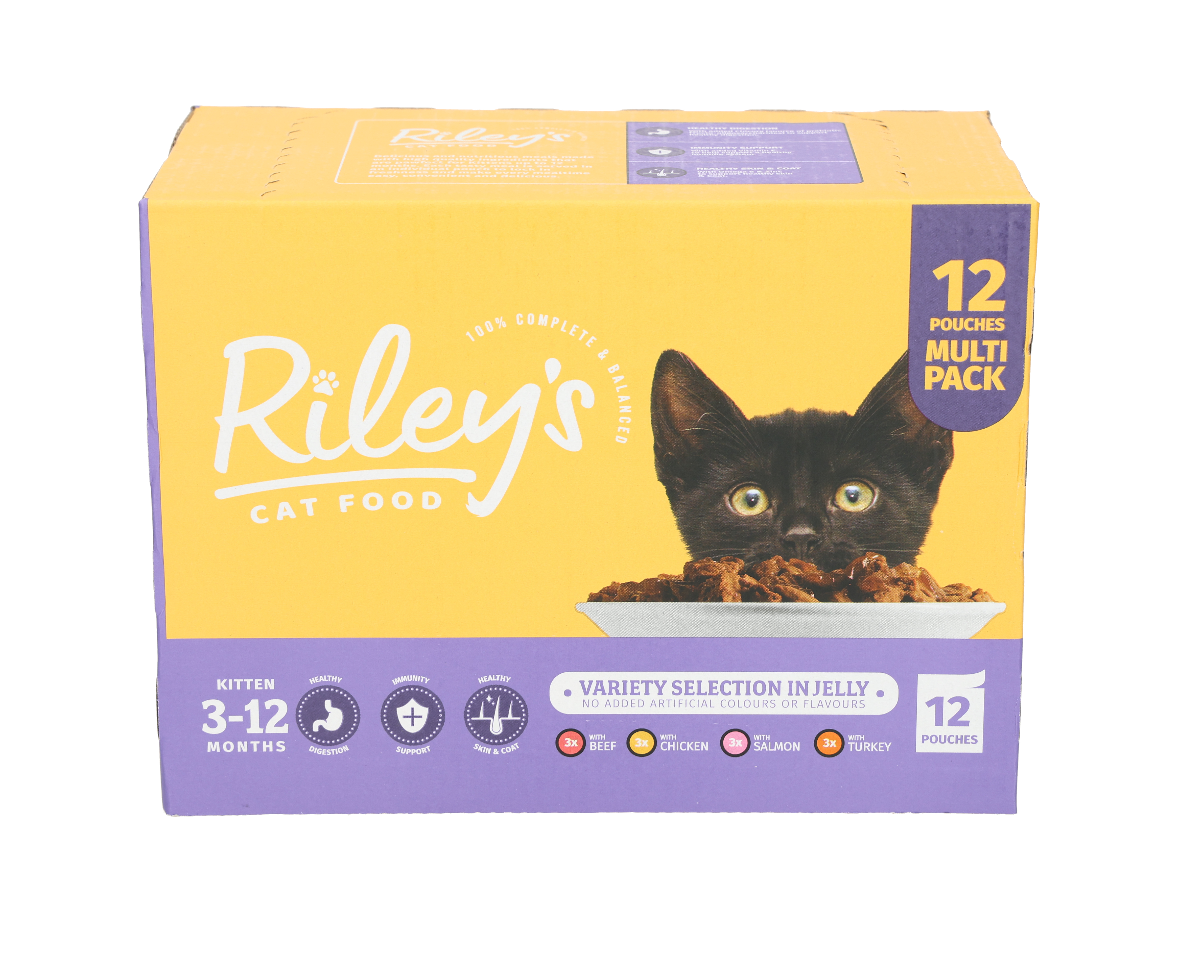 Rileys Kitten Food in Jelly Pouches 12x100g 