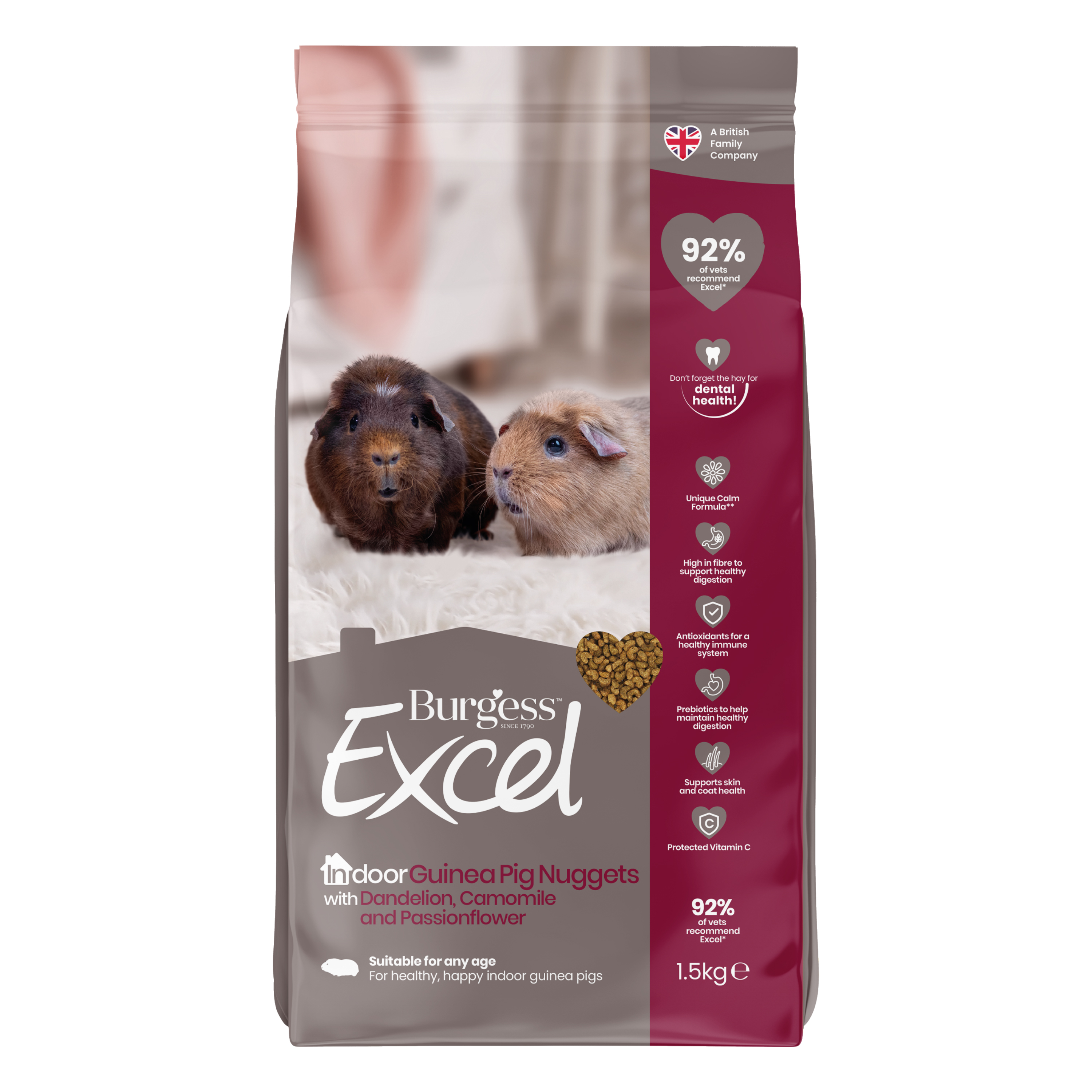 Burgess Excel Indoor Guinea Pig Food 1.5kg