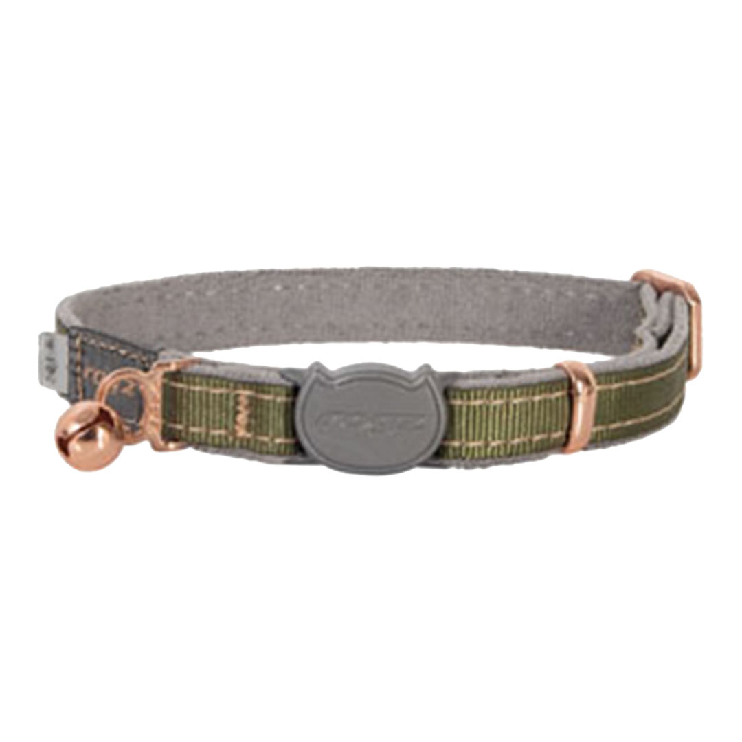 Rogz Urban Olive Twist Cat Safety Collar, Small