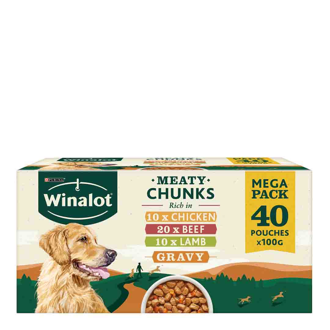 Winalot Dog Food Perfect Portions Chunks in Gravy 40x100g