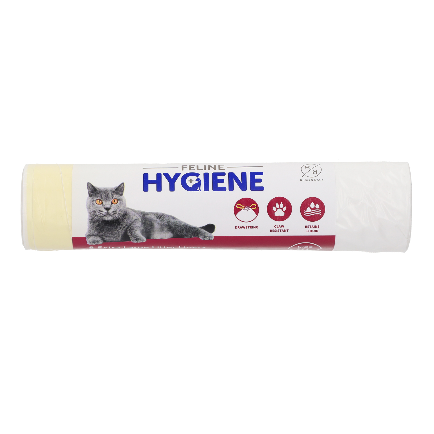 Feline Extra Large Cat Litter Liners with Drawstrings 8 Pack