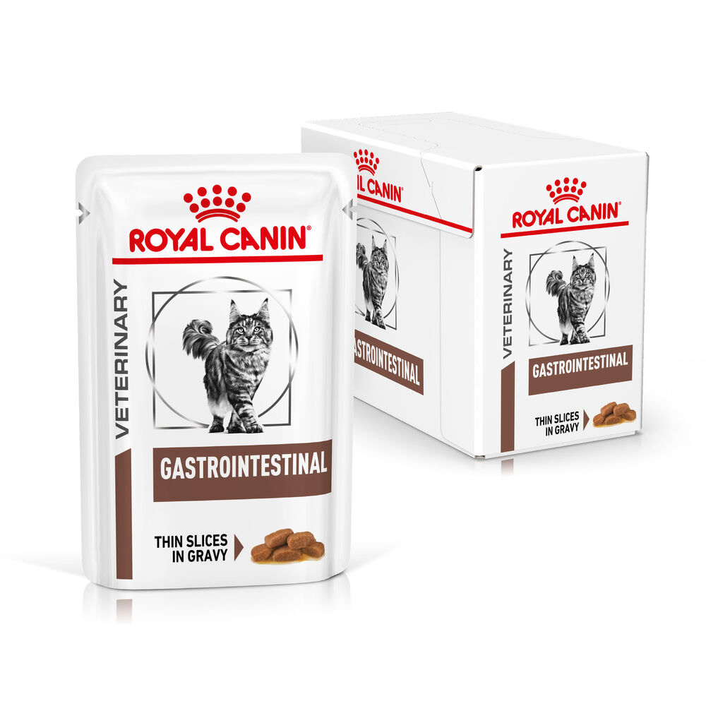 Royal Canin Gastrointestinal Adult Wet Cat Food Thin Slices In Gravy 48x85g