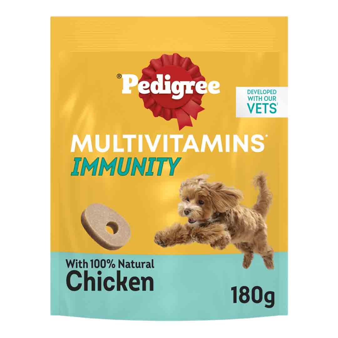 Pedigree Multivitamin Immunity Dog Supplement Chews, 180g