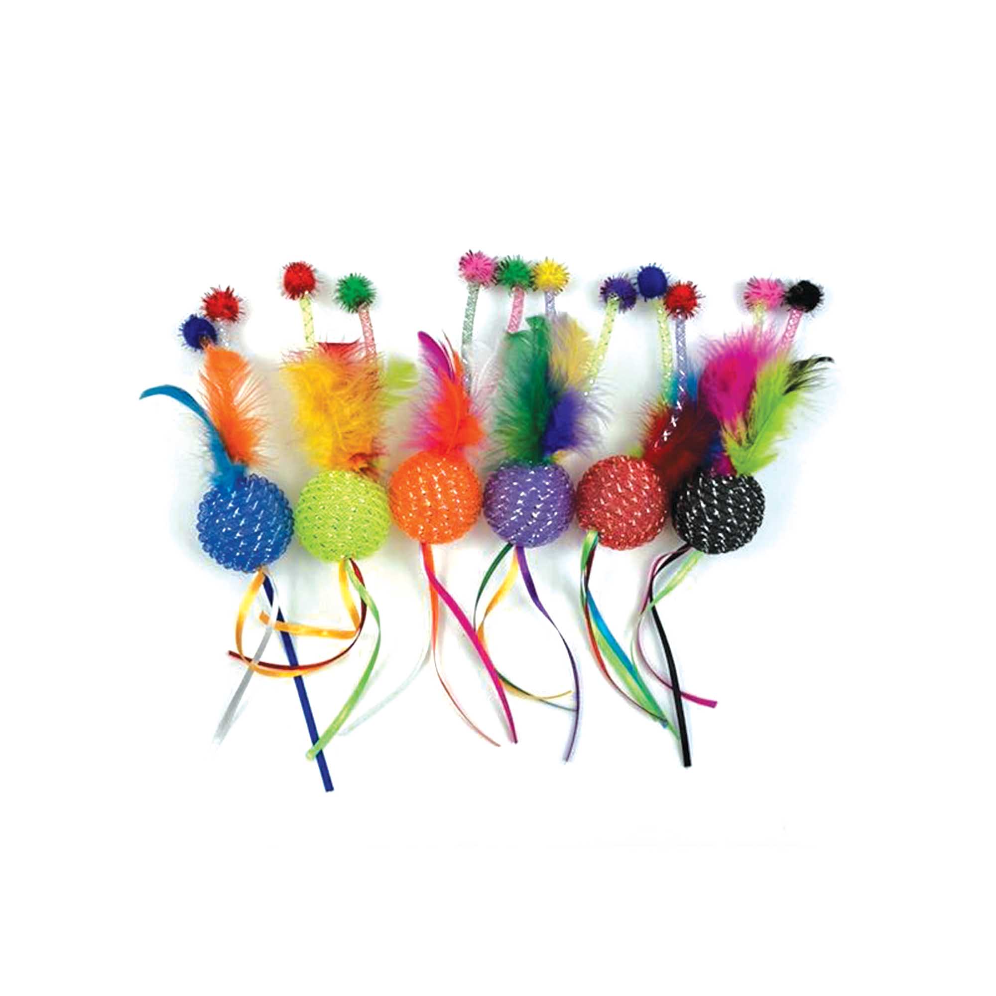 Tabby Patch Glitter Ball Rattler Cat Toy